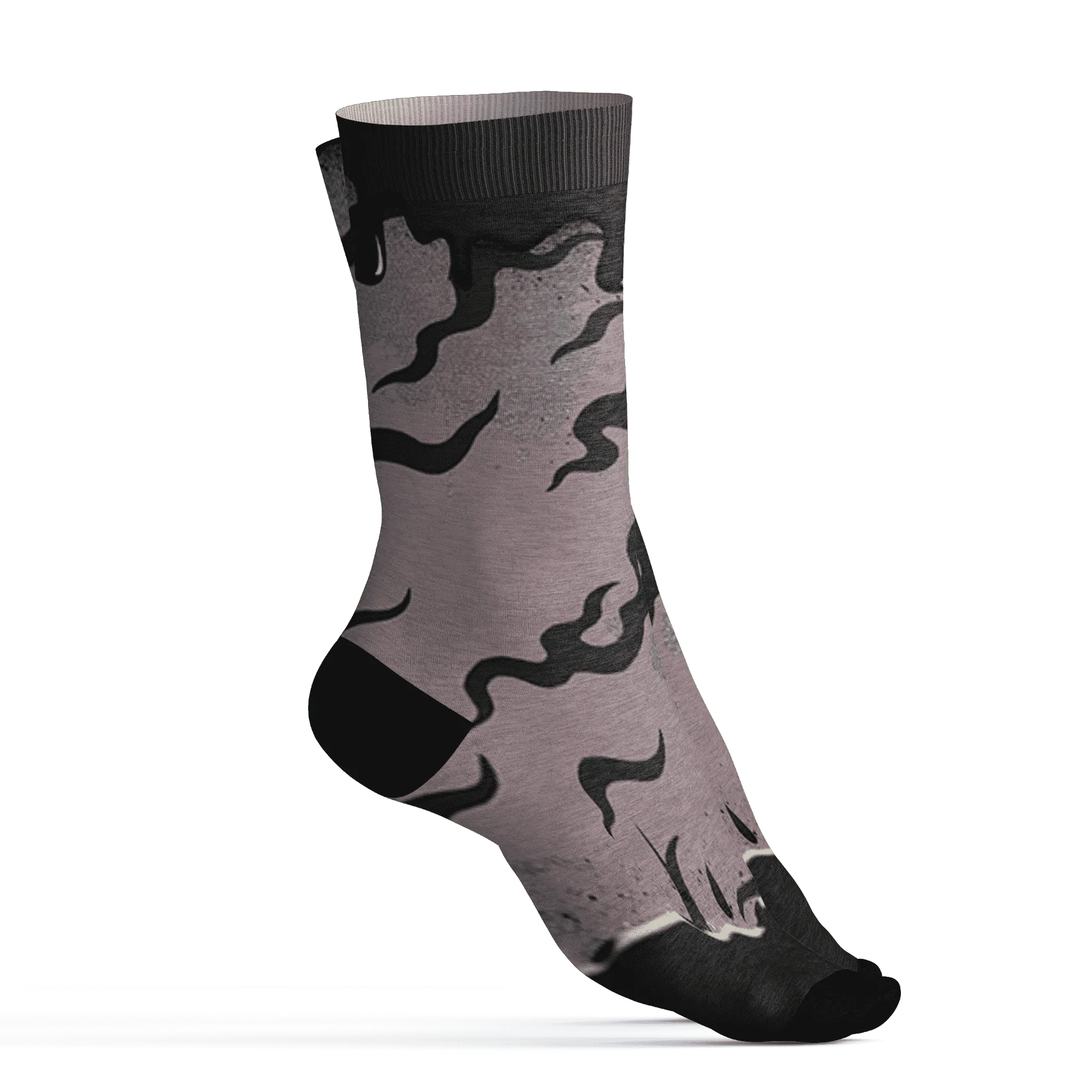 Black-Violet-Ore-3s-Socks-Match-Rare-Breed-3D-Drippin