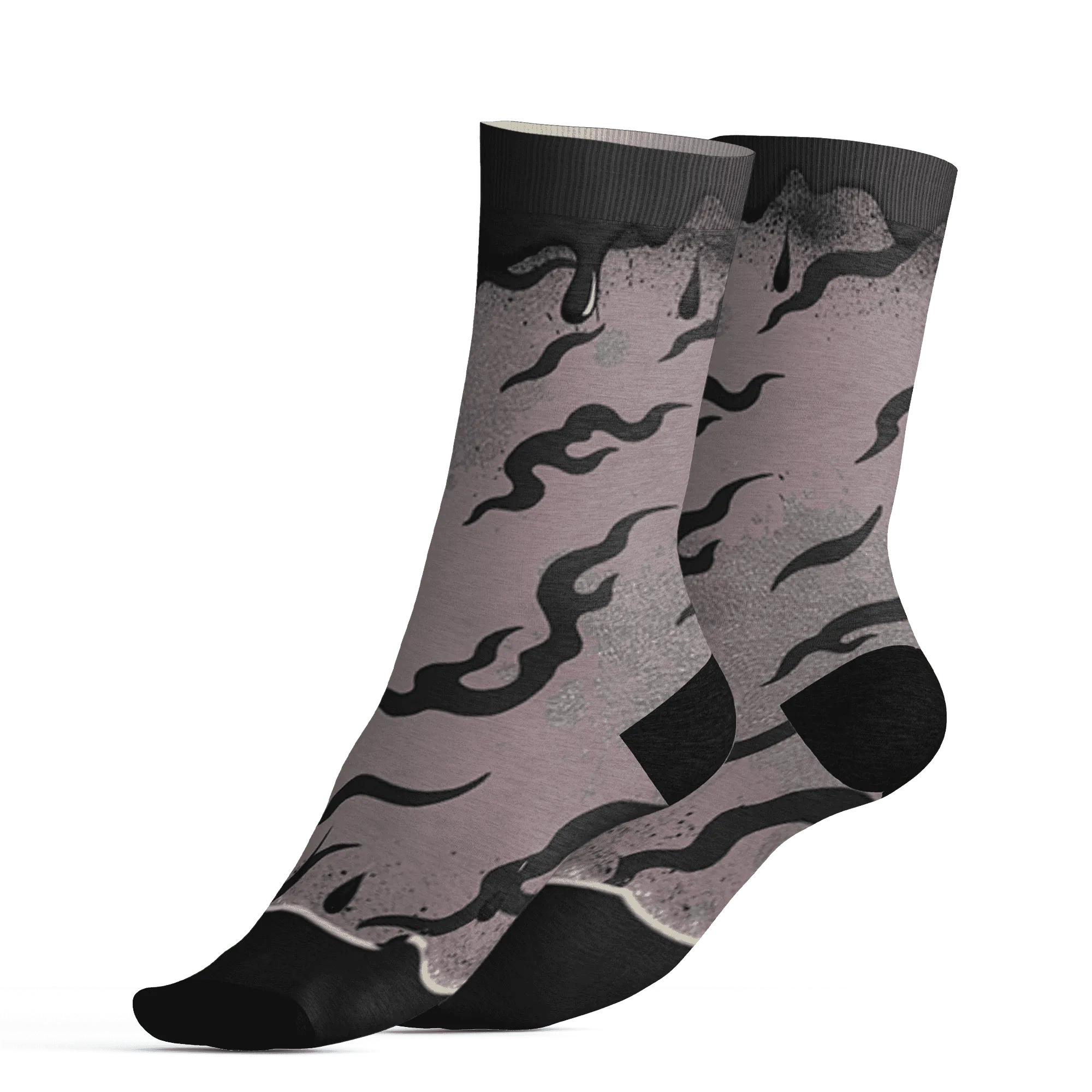 Black-Violet-Ore-3s-Socks-Match-Rare-Breed-3D-Drippin