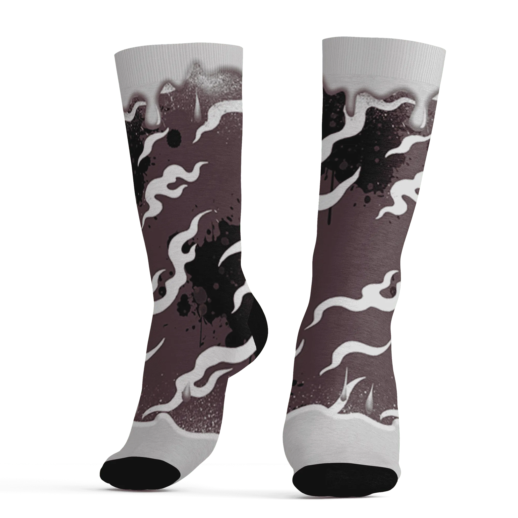 Burgundy-Crush-3s-Socks-Match-Rare-Breed-3D-Drippin