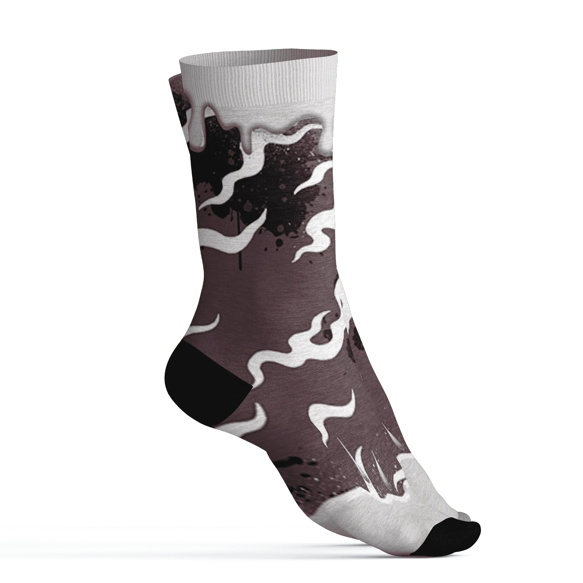 Burgundy-Crush-3s-Socks-Match-Rare-Breed-3D-Drippin