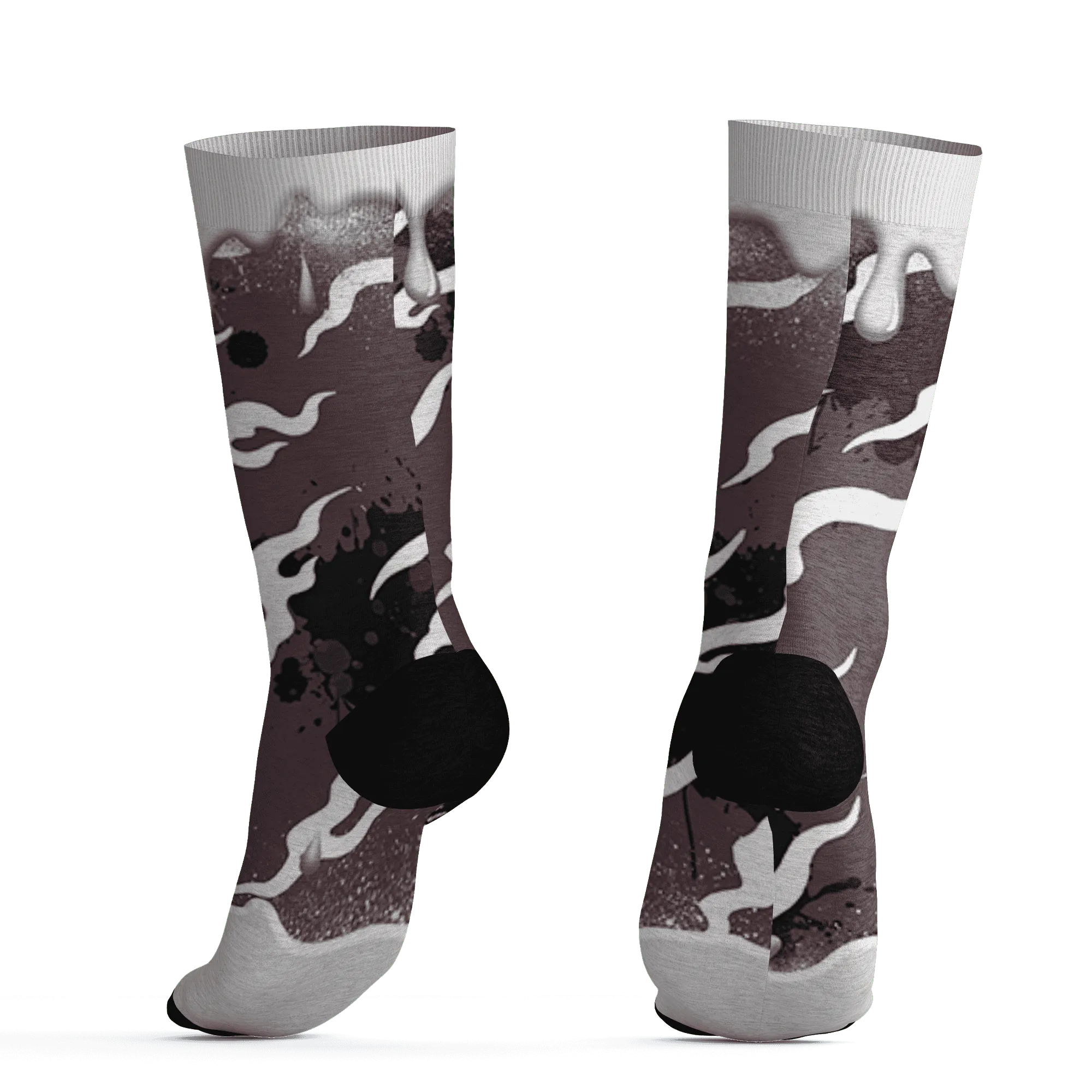 Burgundy-Crush-3s-Socks-Match-Rare-Breed-3D-Drippin