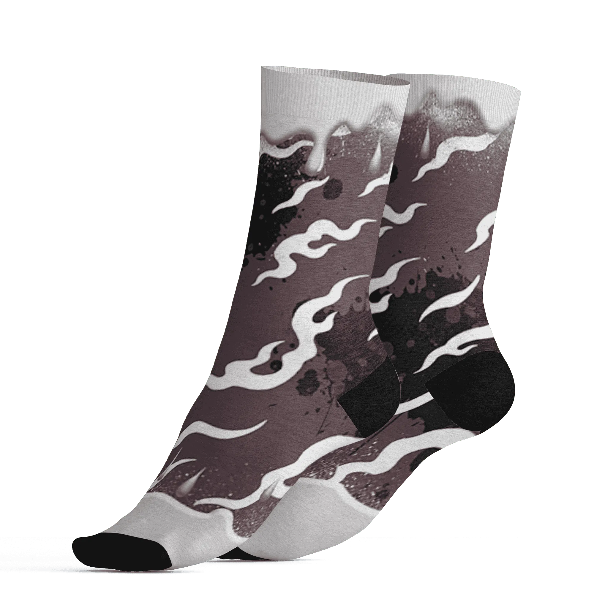 Burgundy-Crush-3s-Socks-Match-Rare-Breed-3D-Drippin