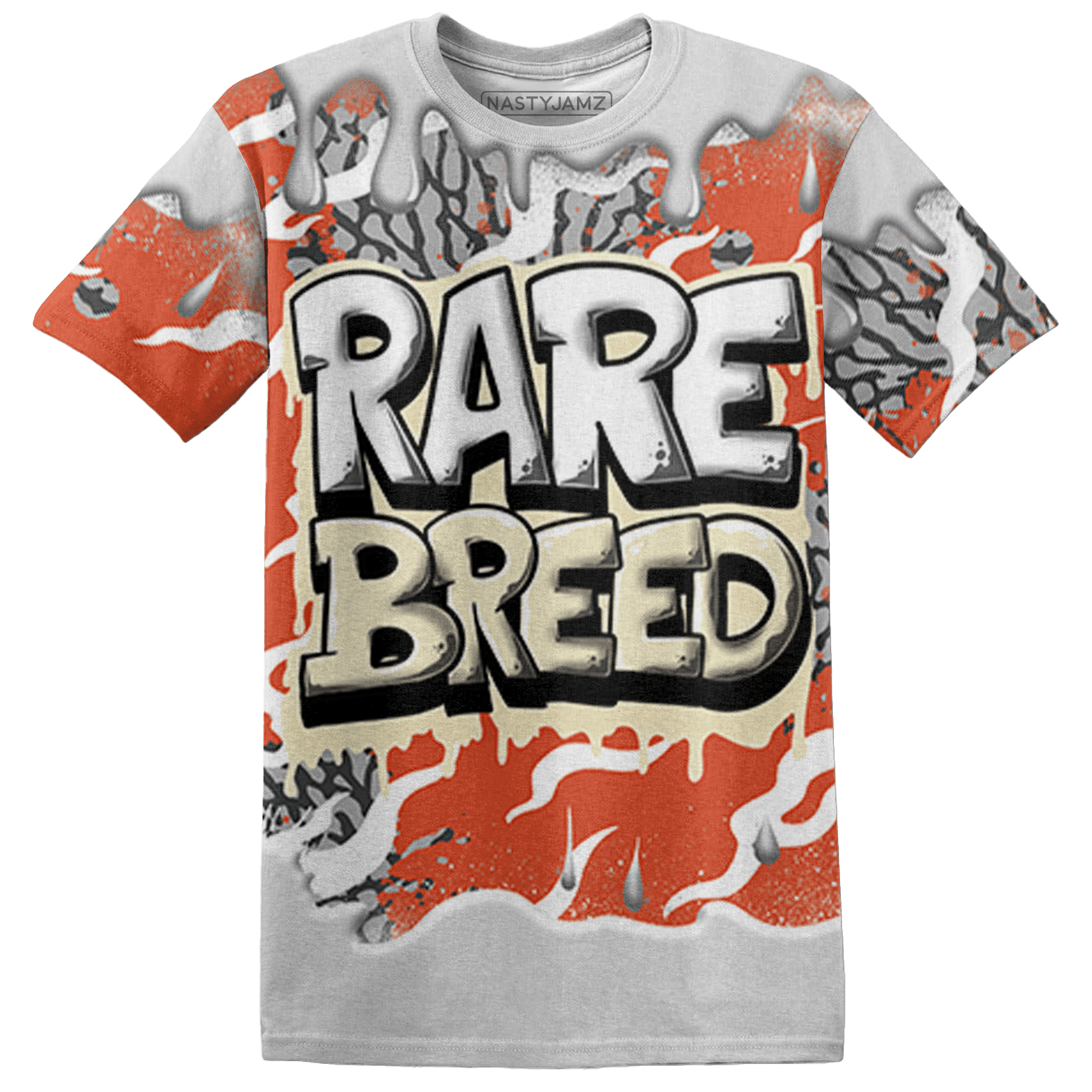 Georgia Peach 3s T Shirt Match Rare Breed 3D All-Over Print Drippin - NastyJamz