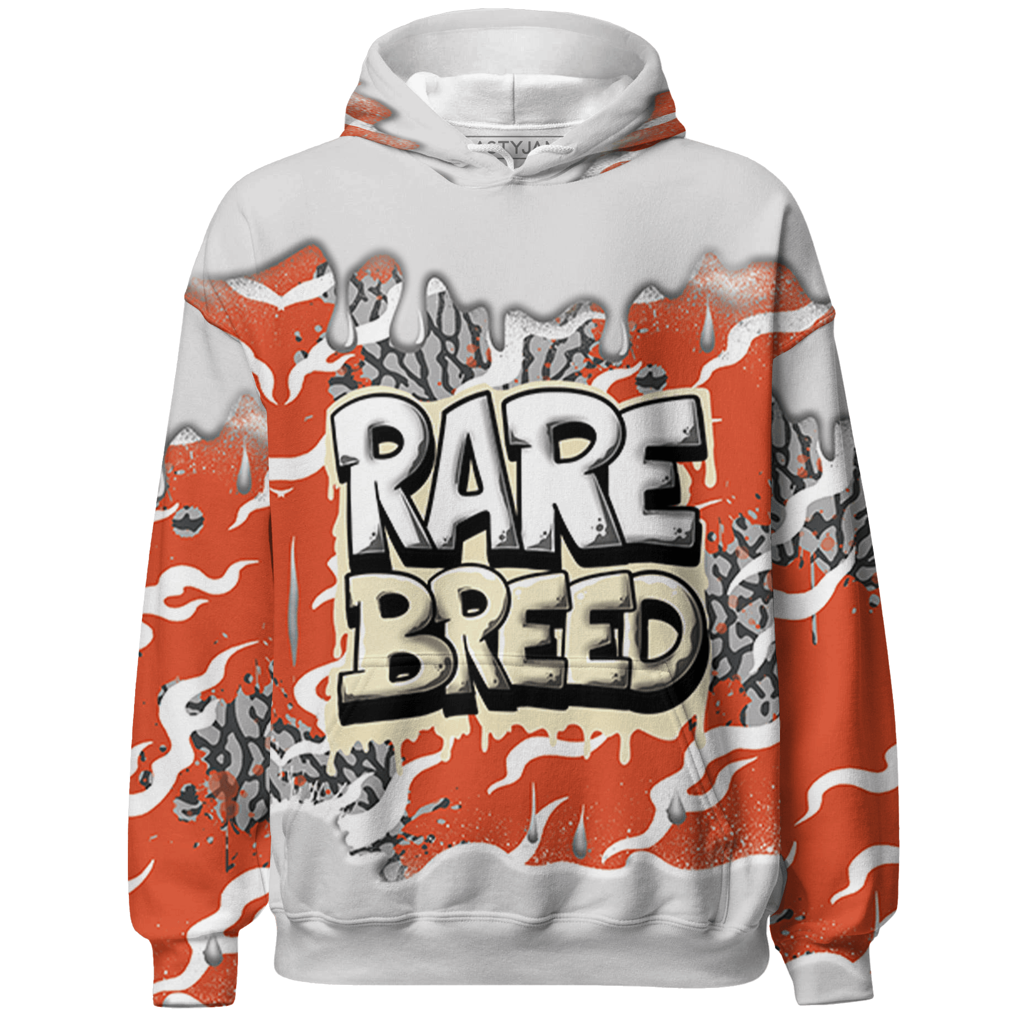 Georgia Peach 3s Hoodie Match Rare Breed 3D All-Over Print Drippin - NastyJamz