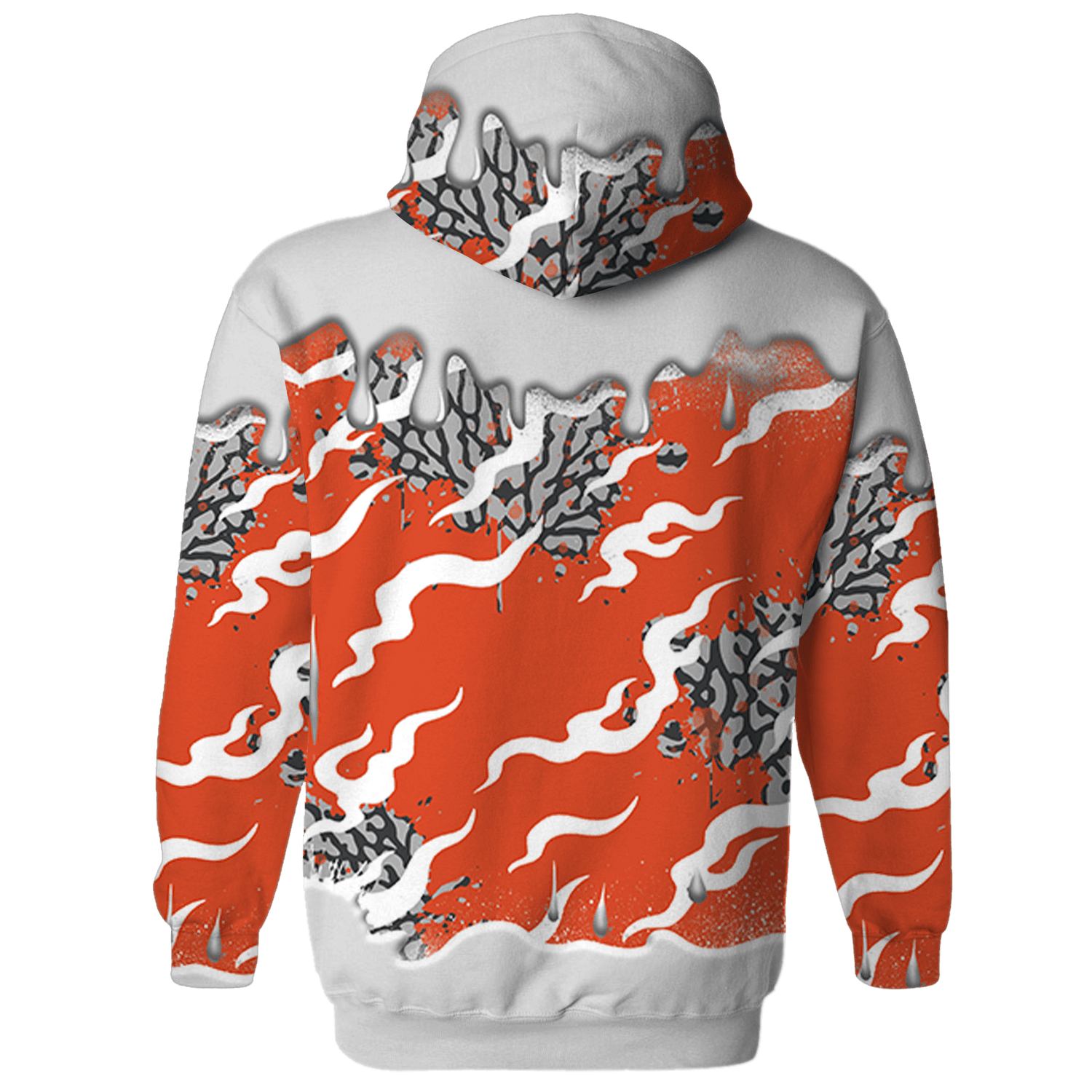 Georgia Peach 3s Hoodie Match Rare Breed 3D All-Over Print Drippin - NastyJamz