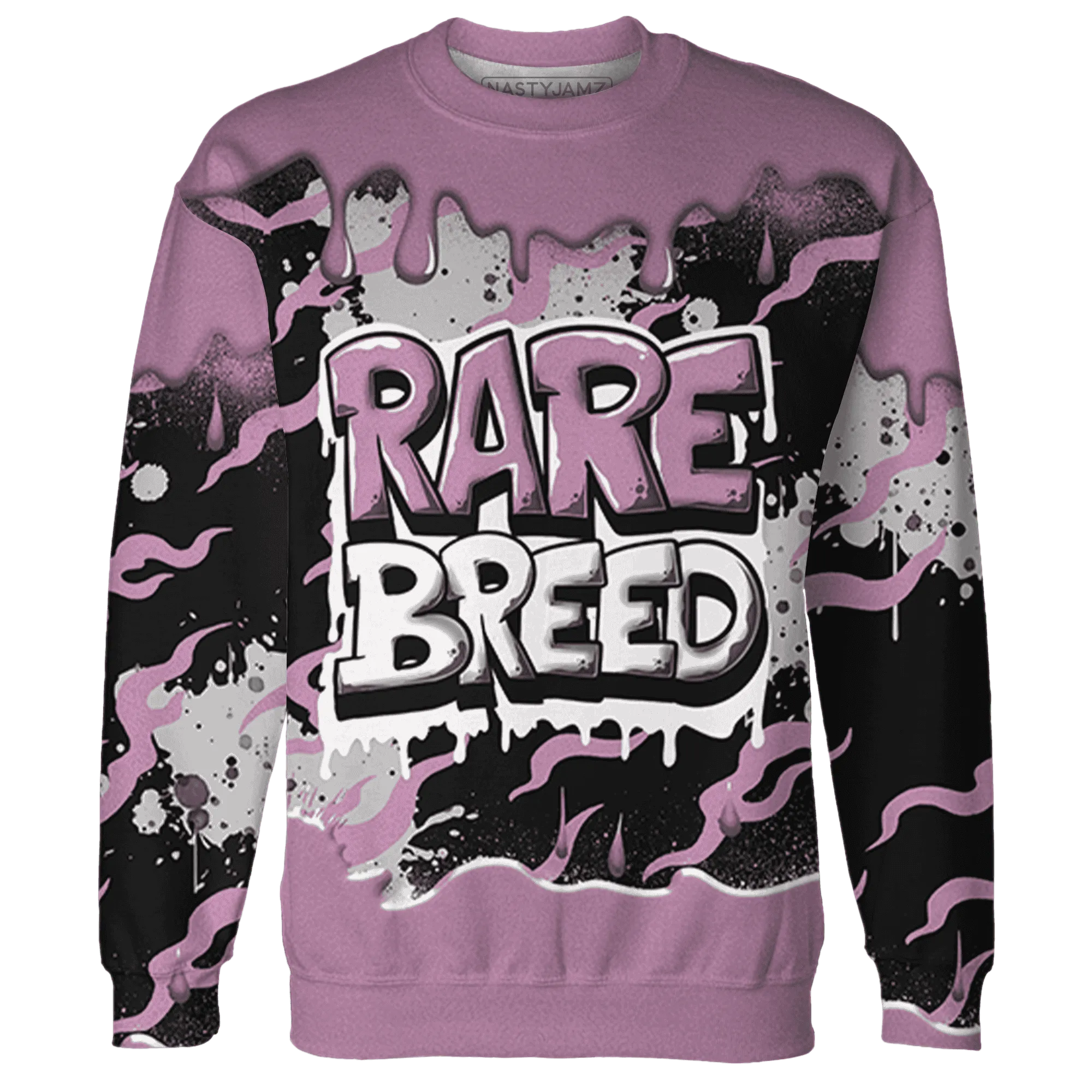 Orchid-Neutral-Grey-Black-White-4s-NastyJamz-Sweatshirt-Match-Rare-Breed-3D-Drippin