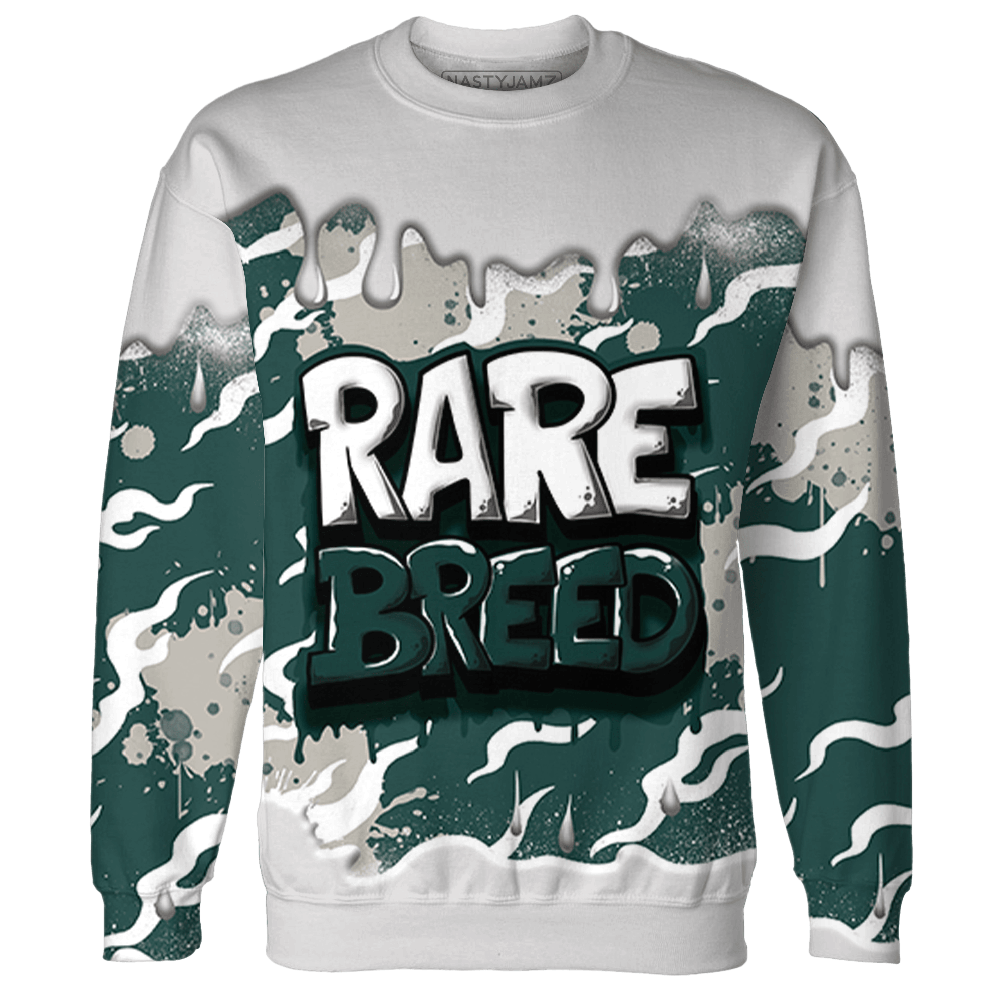 Oxidized Green 4s Sweatshirt Match Rare Breed 3D All-Over Print Drippin - NastyJamz