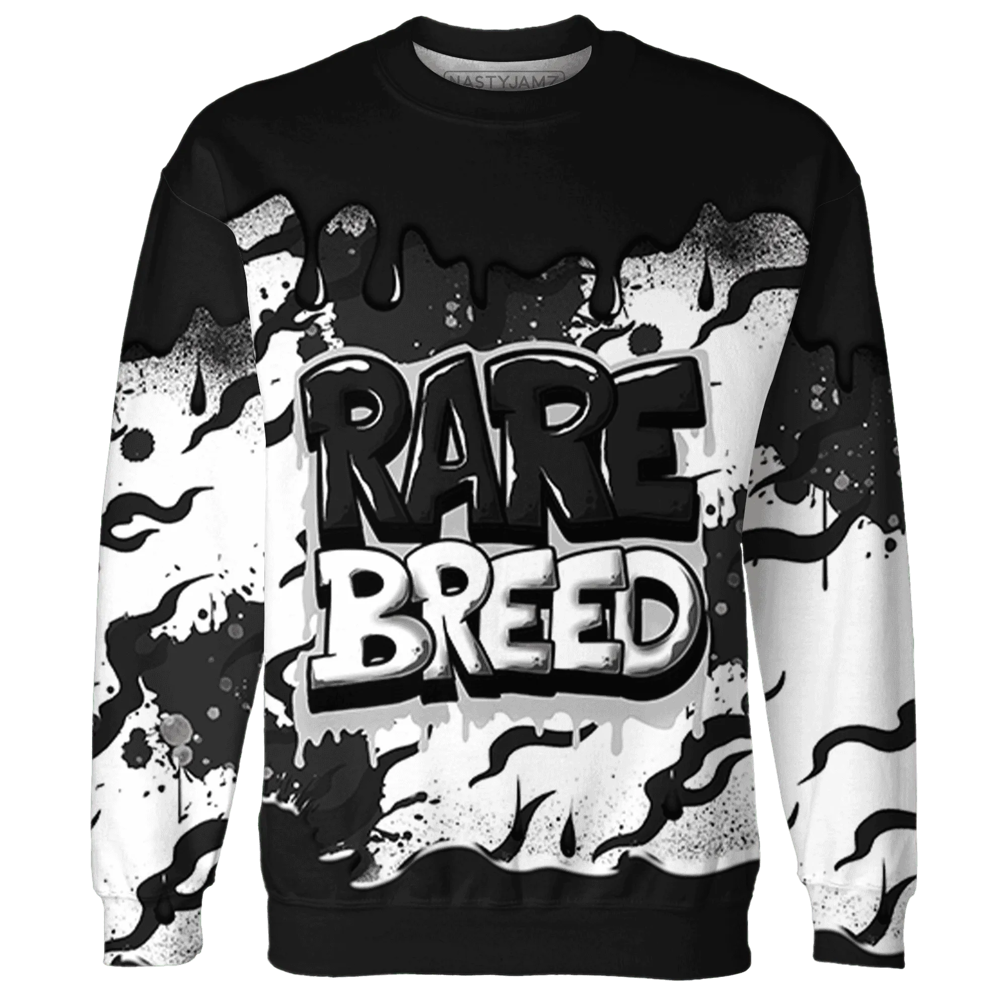 White-Thunder-4s-Sweatshirt-Match-Rare-Breed-3D-Drippin