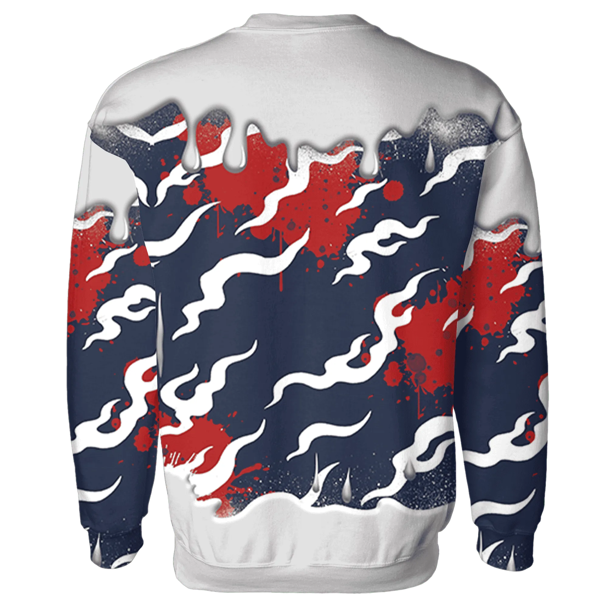 White-Navy-6s-Sweatshirt-Match-Rare-Breed-3D-Drippin