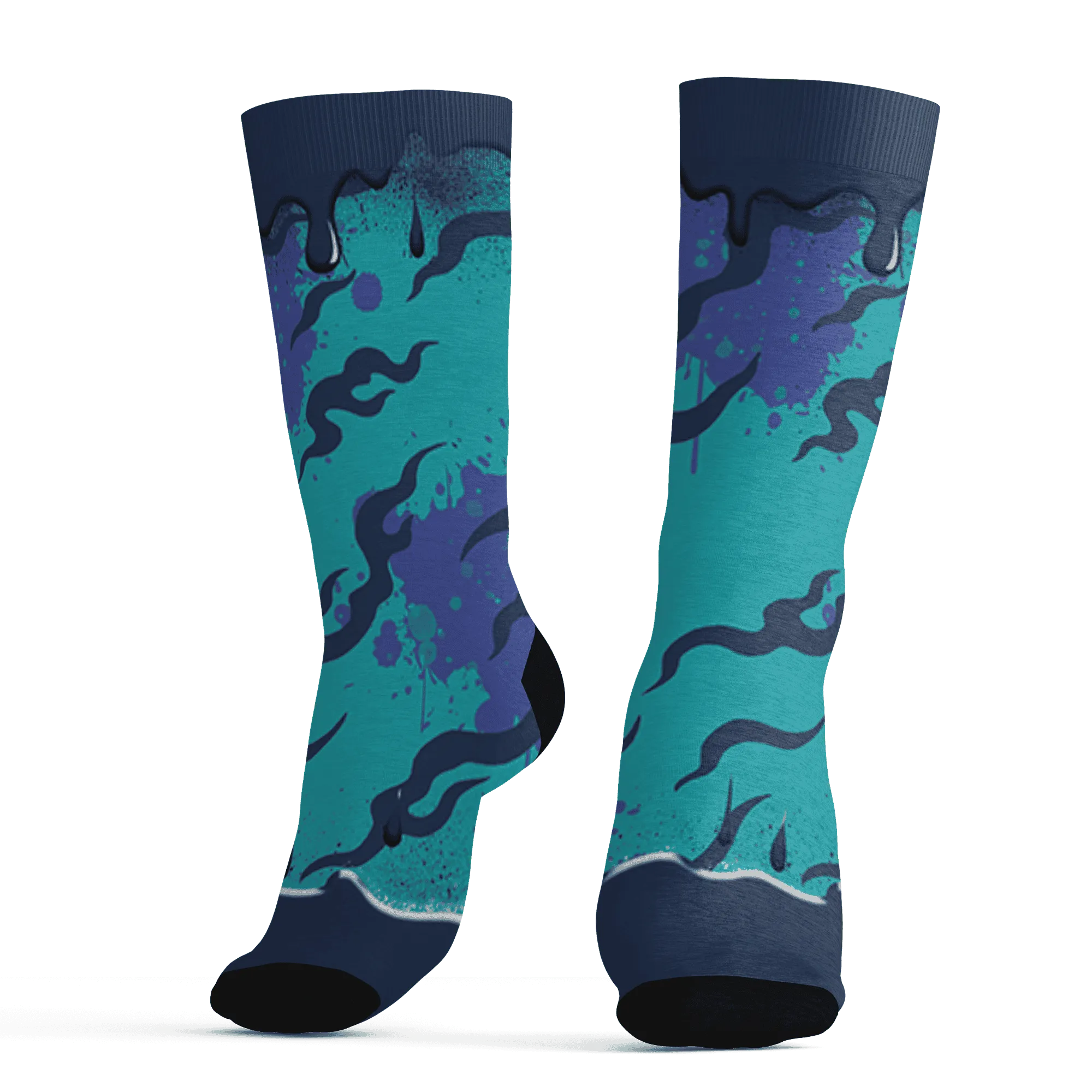 AM-Plus-Drift-Midnight-Navy-Total-Orange-Dusty-Cactus-Socks-Match-Rare-Breed-3D-Drippin