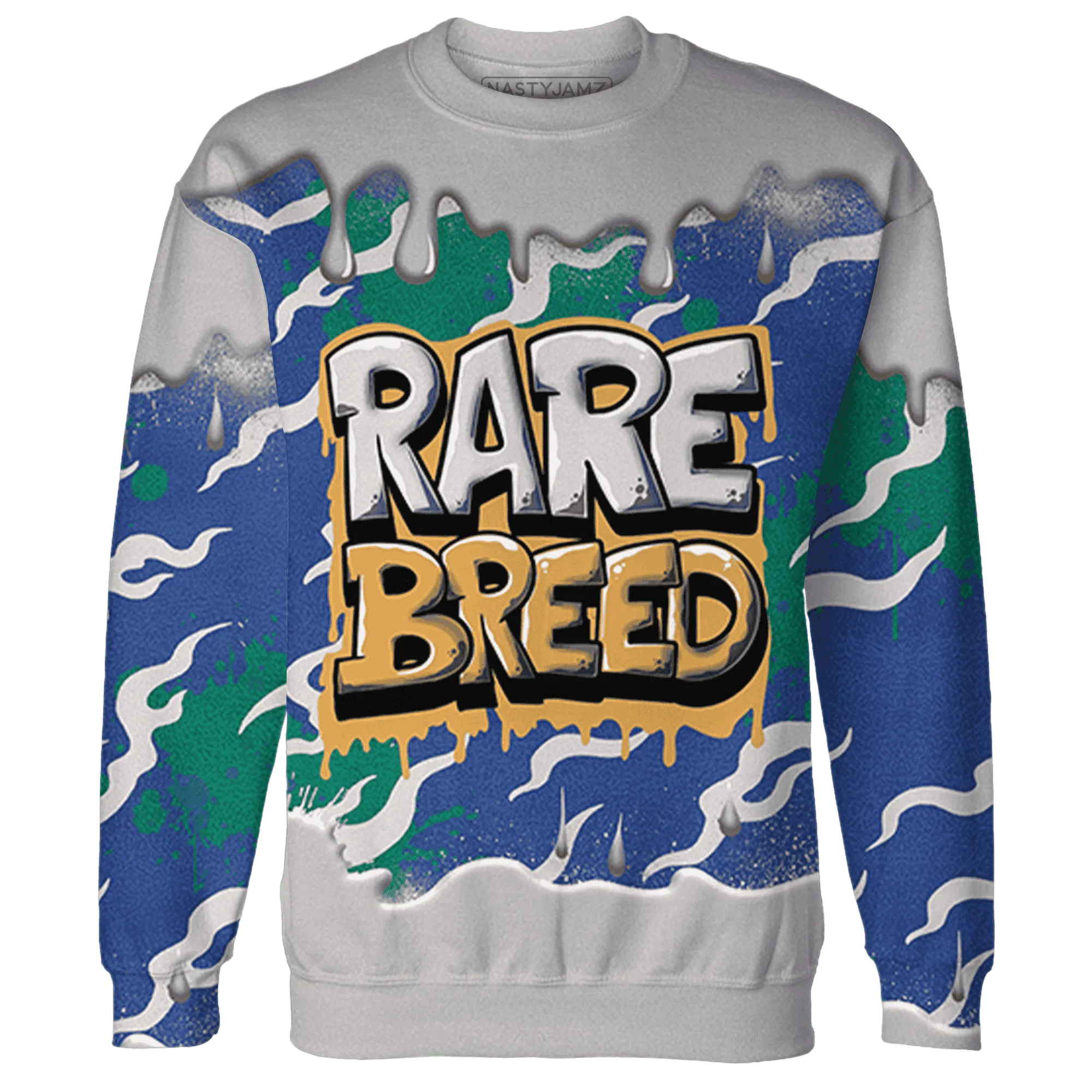 Dunk-Hyper-Royal-Malachite-NastyJamz-Sweatshirt-Match-Rare-Breed-3D-Drippin