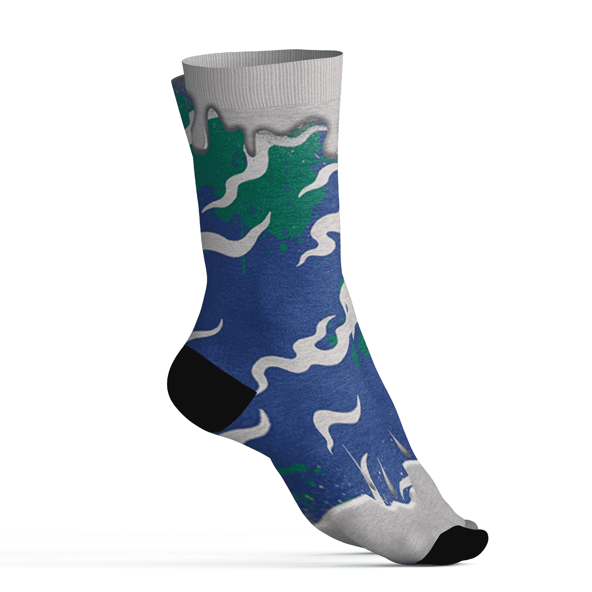 Dunk-Hyper-Royal-Malachite-NastyJamz-Socks-Match-Rare-Breed-3D-Drippin
