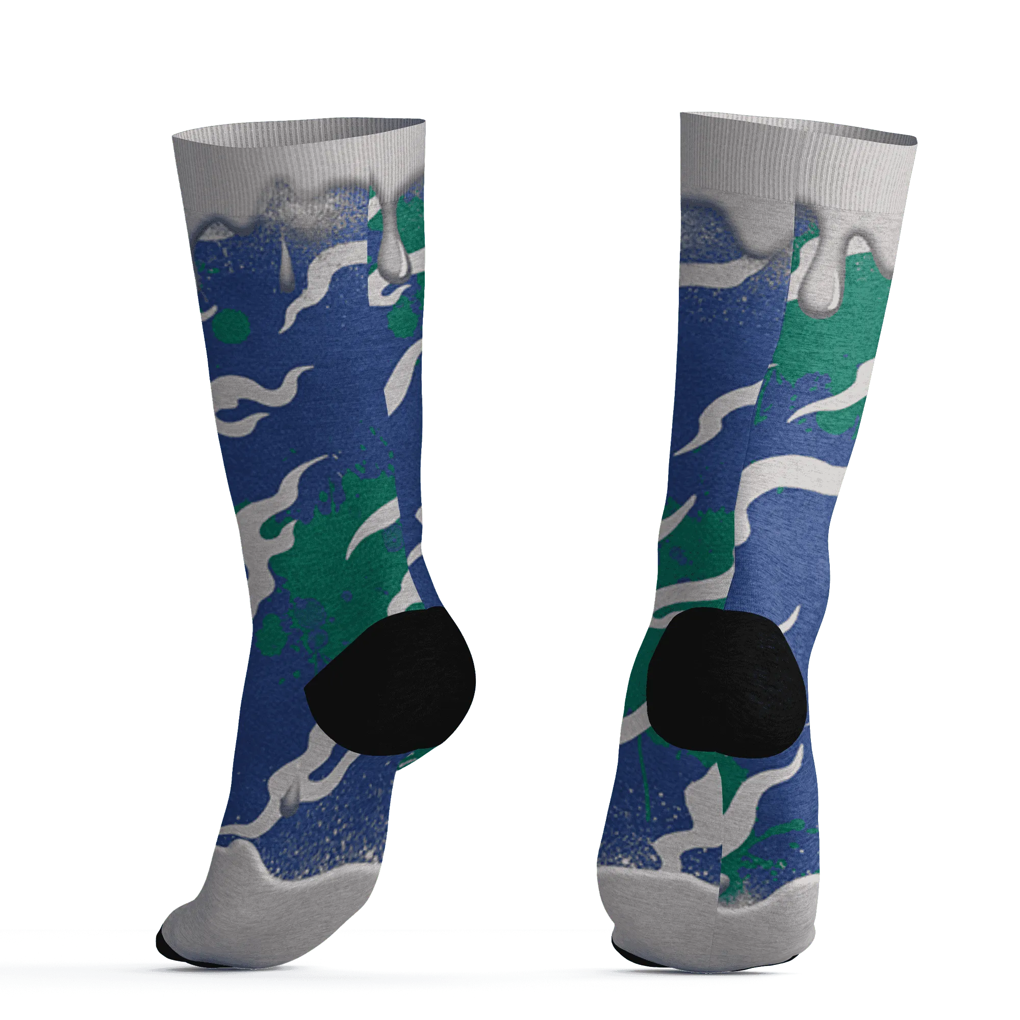 Dunk-Hyper-Royal-Malachite-NastyJamz-Socks-Match-Rare-Breed-3D-Drippin