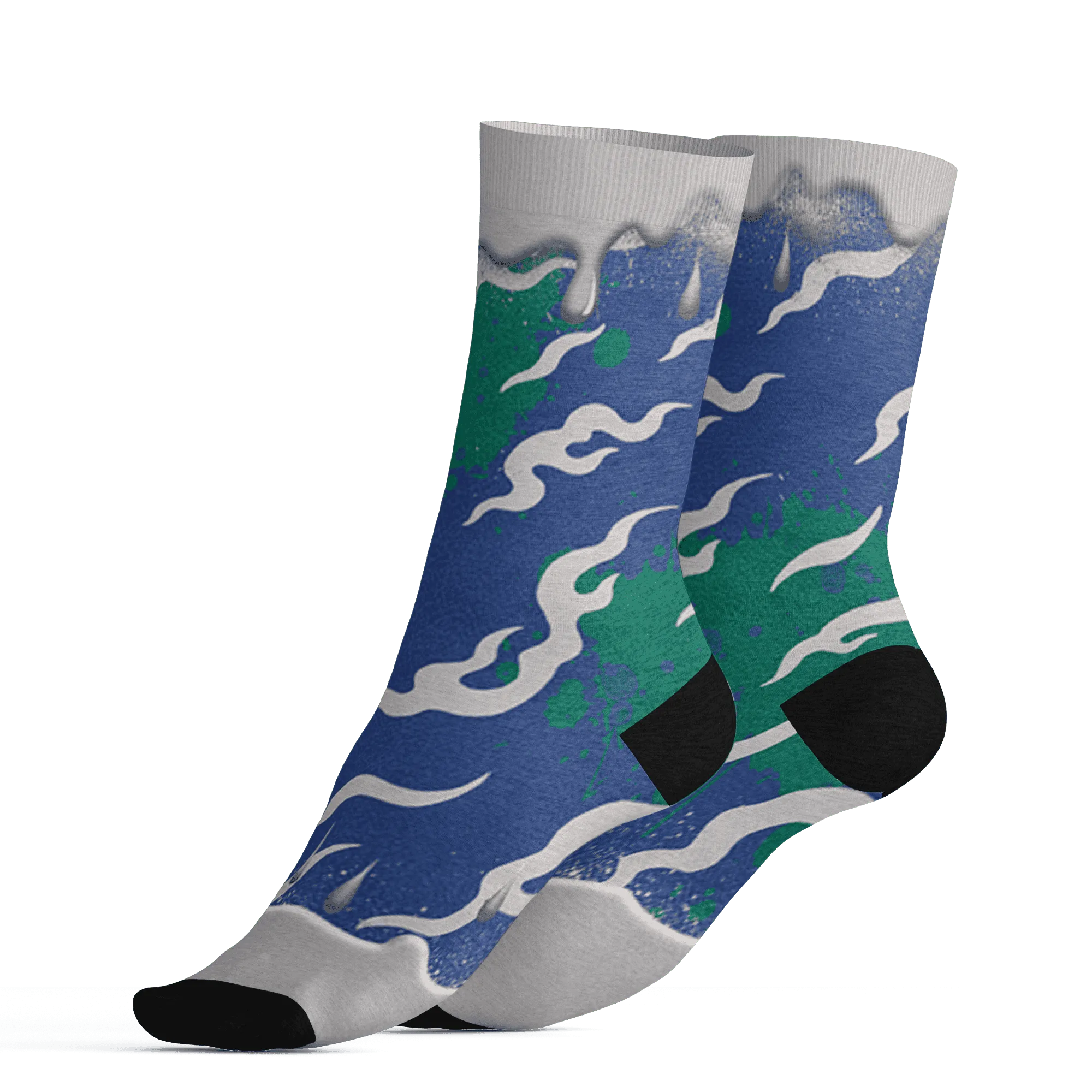 Dunk-Hyper-Royal-Malachite-NastyJamz-Socks-Match-Rare-Breed-3D-Drippin