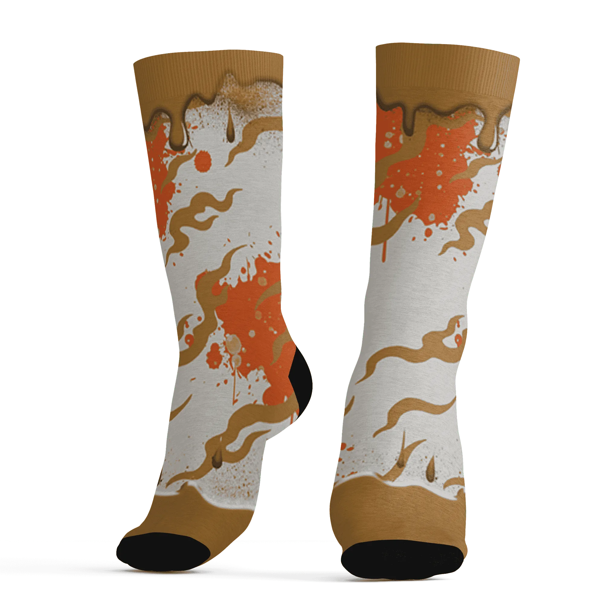 Dunk-Low-Retro-Wheat-Orange-NastyJamz-Socks-Match-Rare-Breed-3D-Drippin