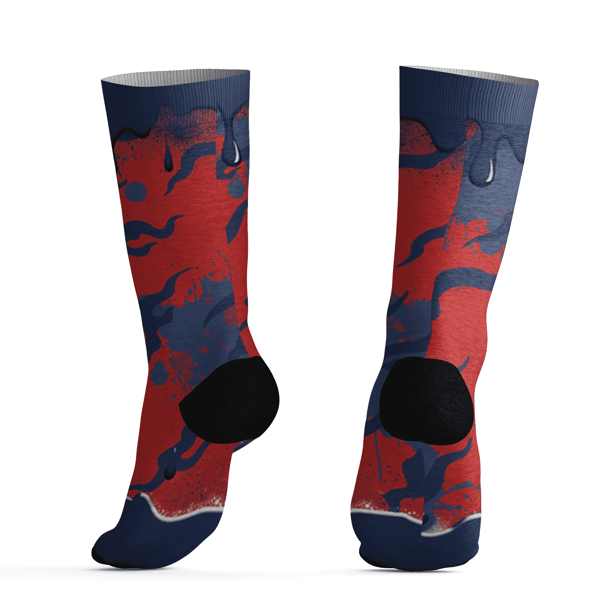 VaporMax-Air-Plus-Midnight-Navy-Gold-Black-Socks-Match-Rare-Breed-3D-Drippin