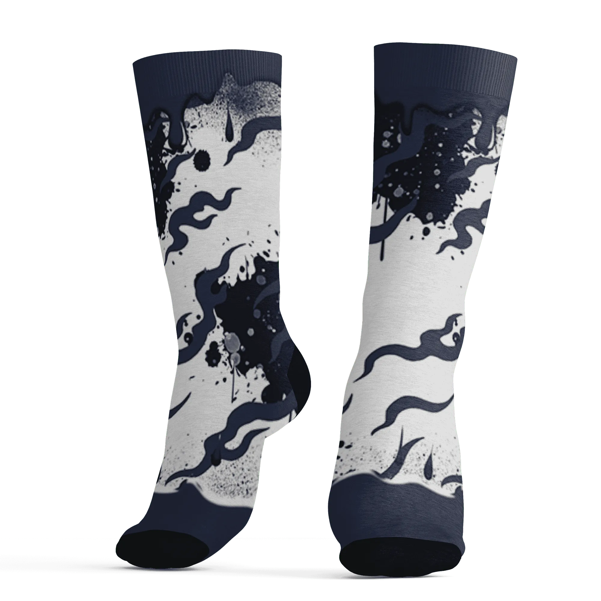 VaporMax-Plus-Midnight-Navy-White-Metallic-Silver-NastyJamz-Socks-Match-Rare-Breed-3D-Drippin