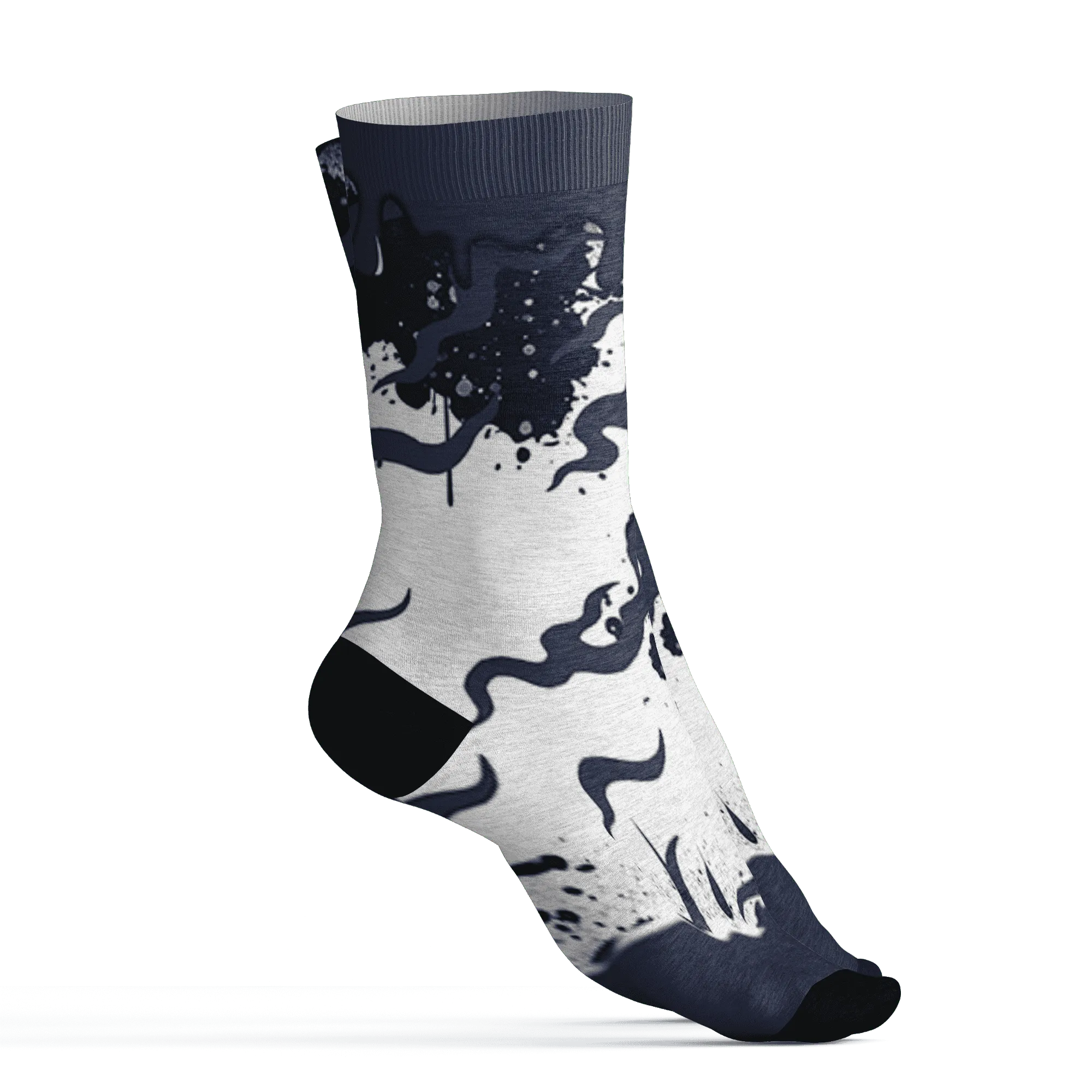 VaporMax-Plus-Midnight-Navy-White-Metallic-Silver-NastyJamz-Socks-Match-Rare-Breed-3D-Drippin