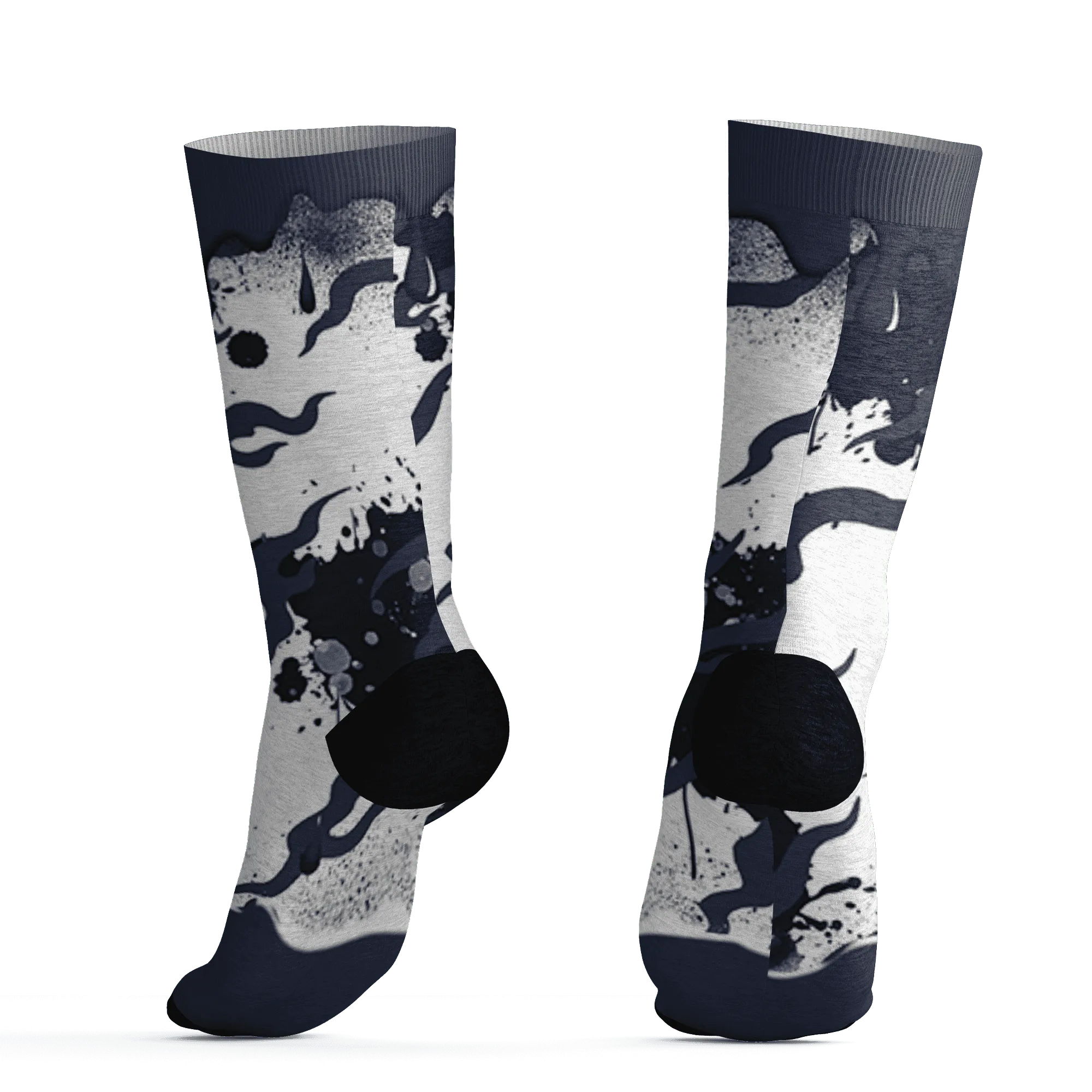 VaporMax-Plus-Midnight-Navy-White-Metallic-Silver-NastyJamz-Socks-Match-Rare-Breed-3D-Drippin