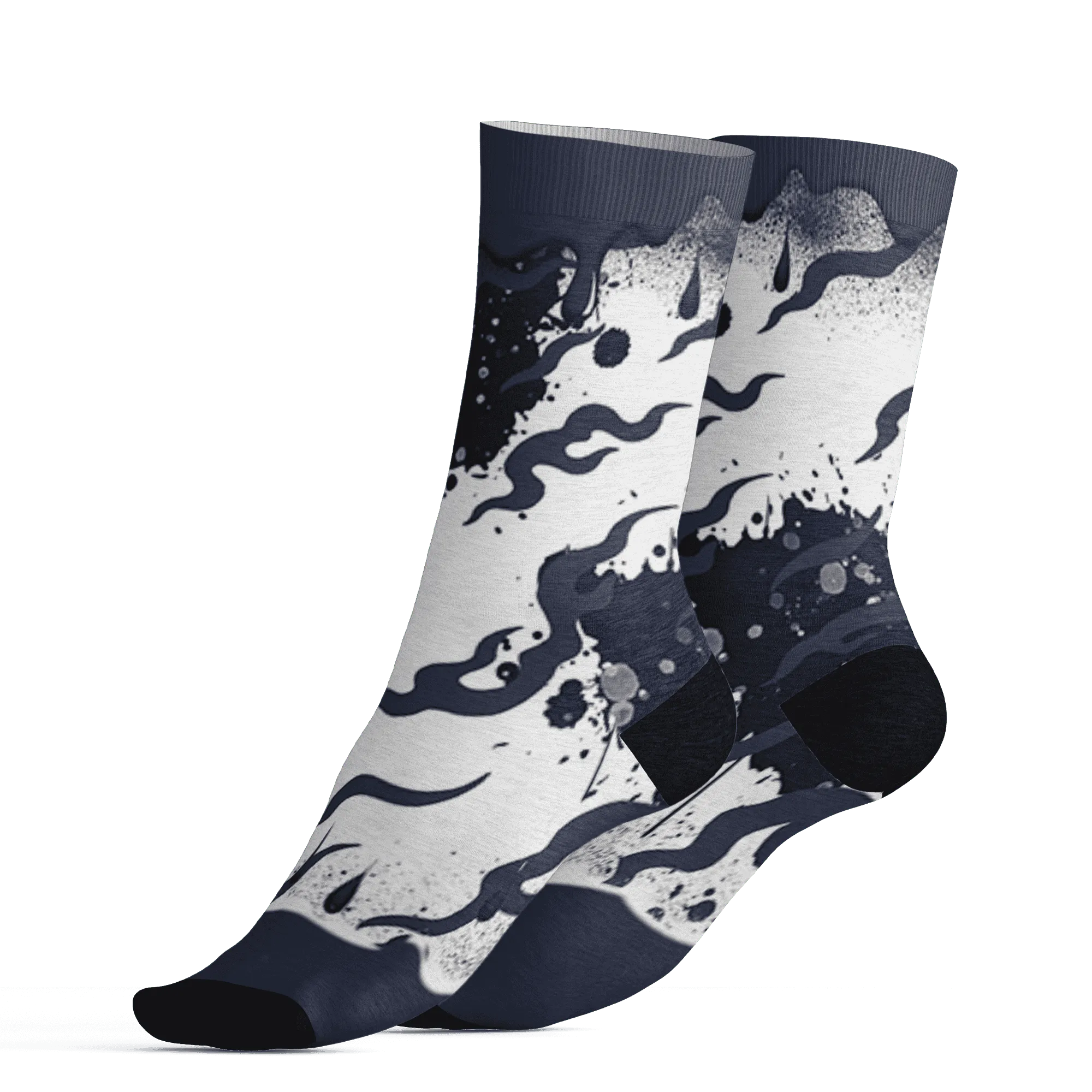 VaporMax-Plus-Midnight-Navy-White-Metallic-Silver-NastyJamz-Socks-Match-Rare-Breed-3D-Drippin