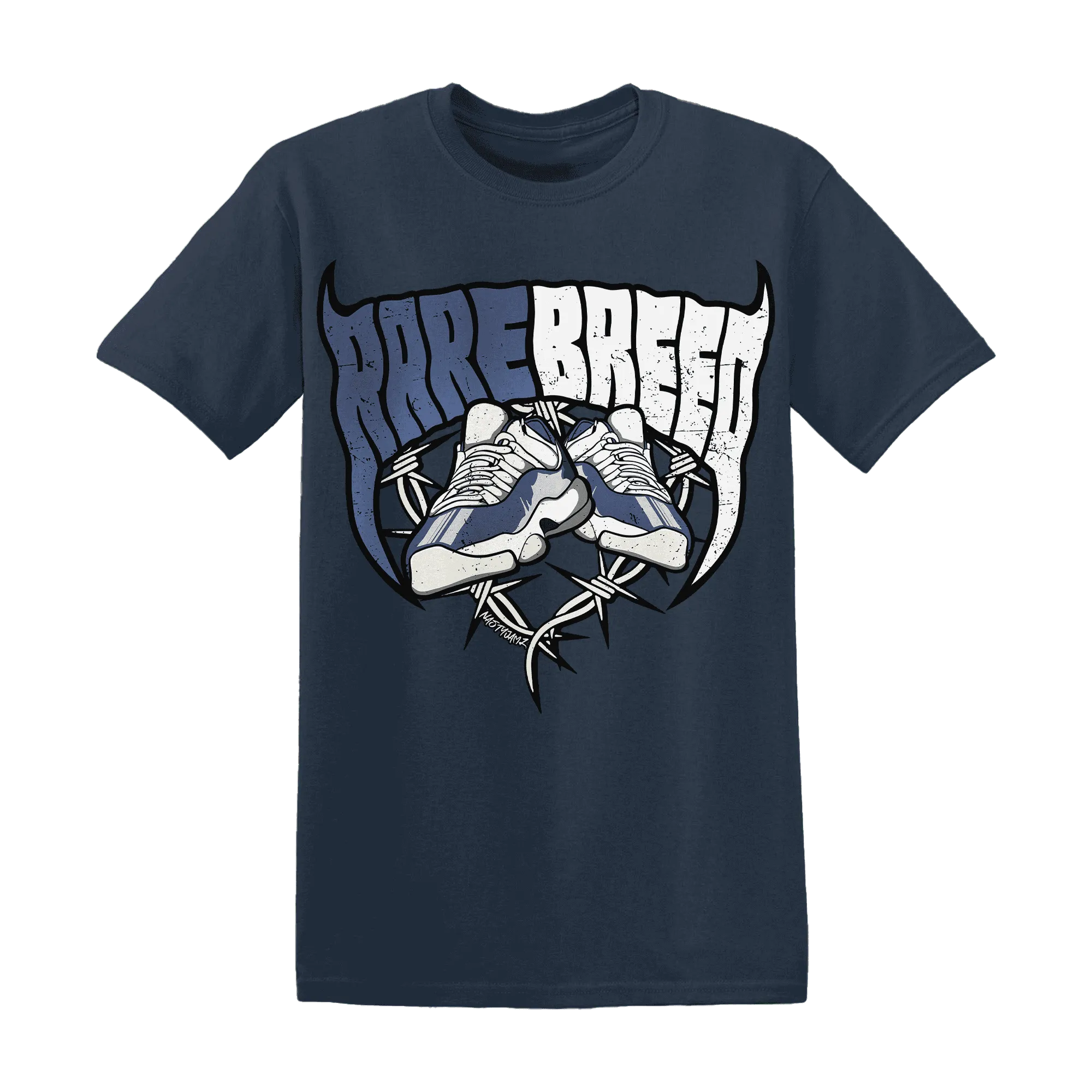 Low-Diffused-Blue-11s-T-Shirt-Match-Rare-Breed-Sneaker