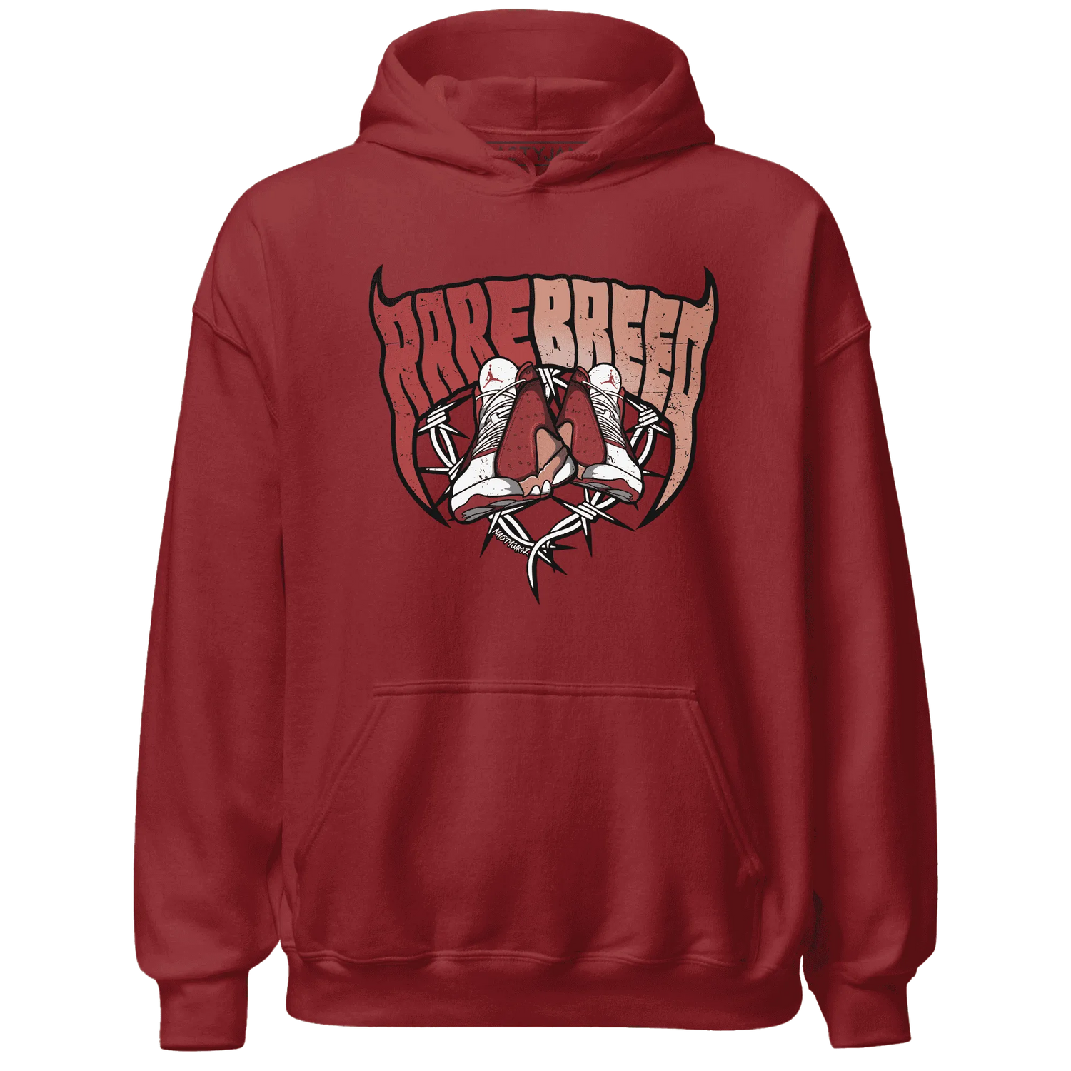 Dune-Red-13s-Hoodie-Match-Rare-Breed-Sneaker