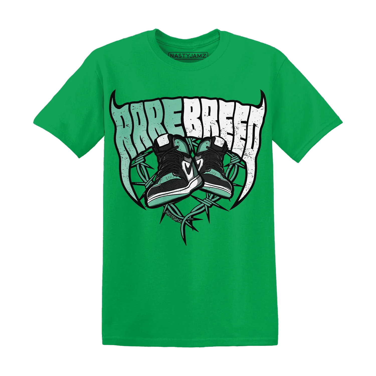 High-OG-Green-Glow-1s-T-Shirt-Match-Rare-Breed-Sneaker