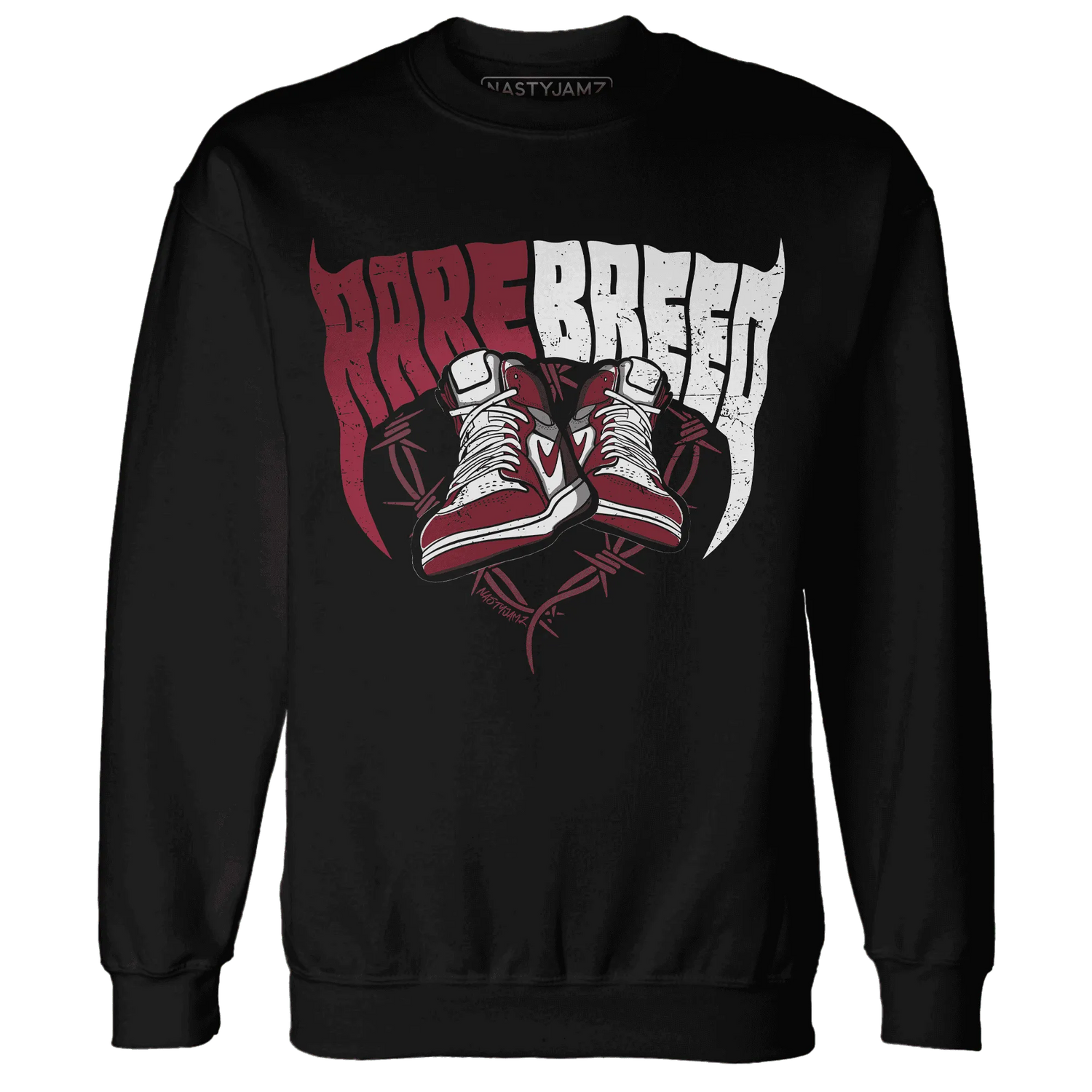 High-White-Team-Red-1s-Sweatshirt-Match-Rare-Breed-Sneaker