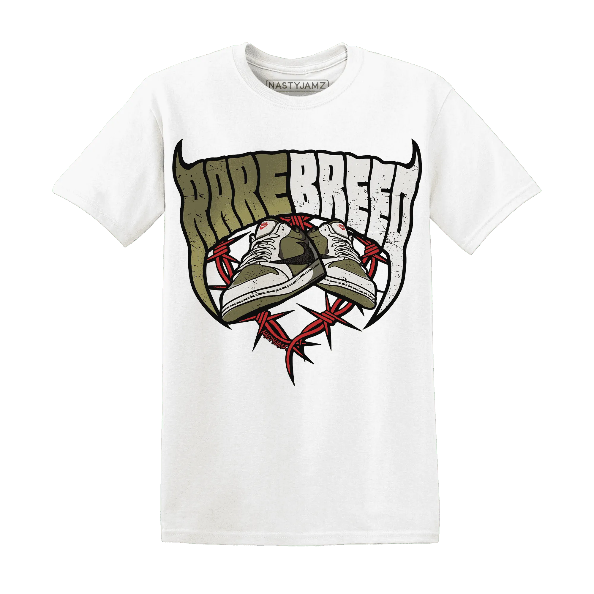 NastyJamz-Medium-Olive-1s-T-Shirt-Match-Rare-Breed-Sneaker
