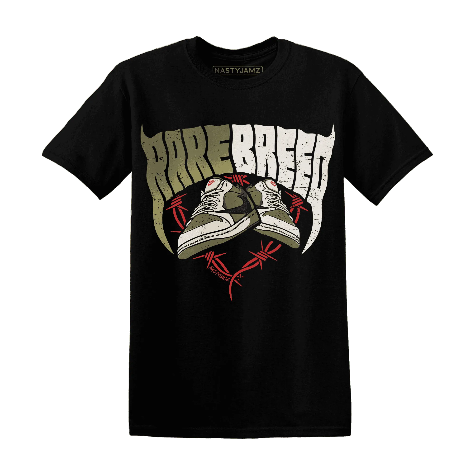 NastyJamz-Medium-Olive-1s-T-Shirt-Match-Rare-Breed-Sneaker