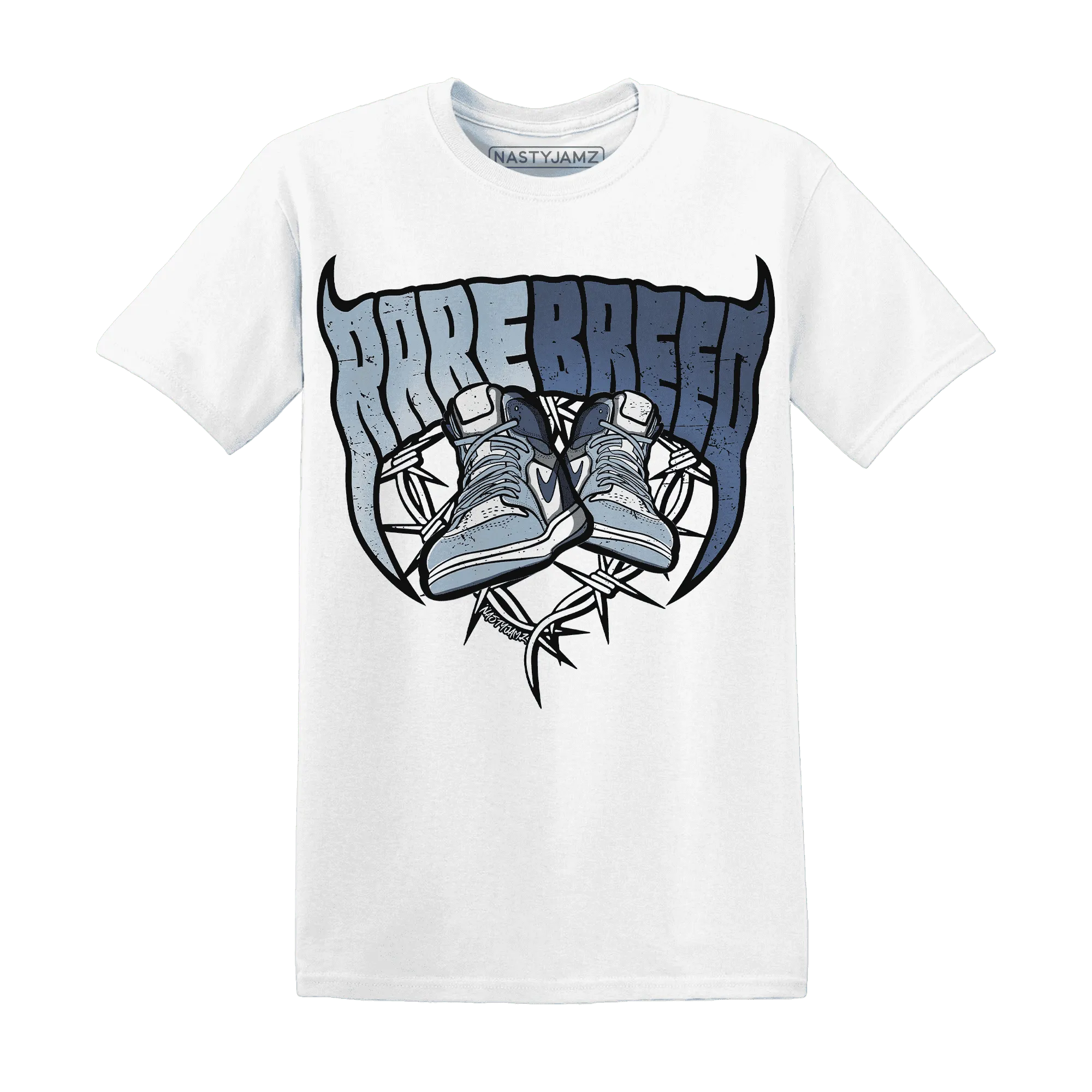 Mid-Diffused-Blue-Grey-1s-T-Shirt-Match-Rare-Breed-Sneaker