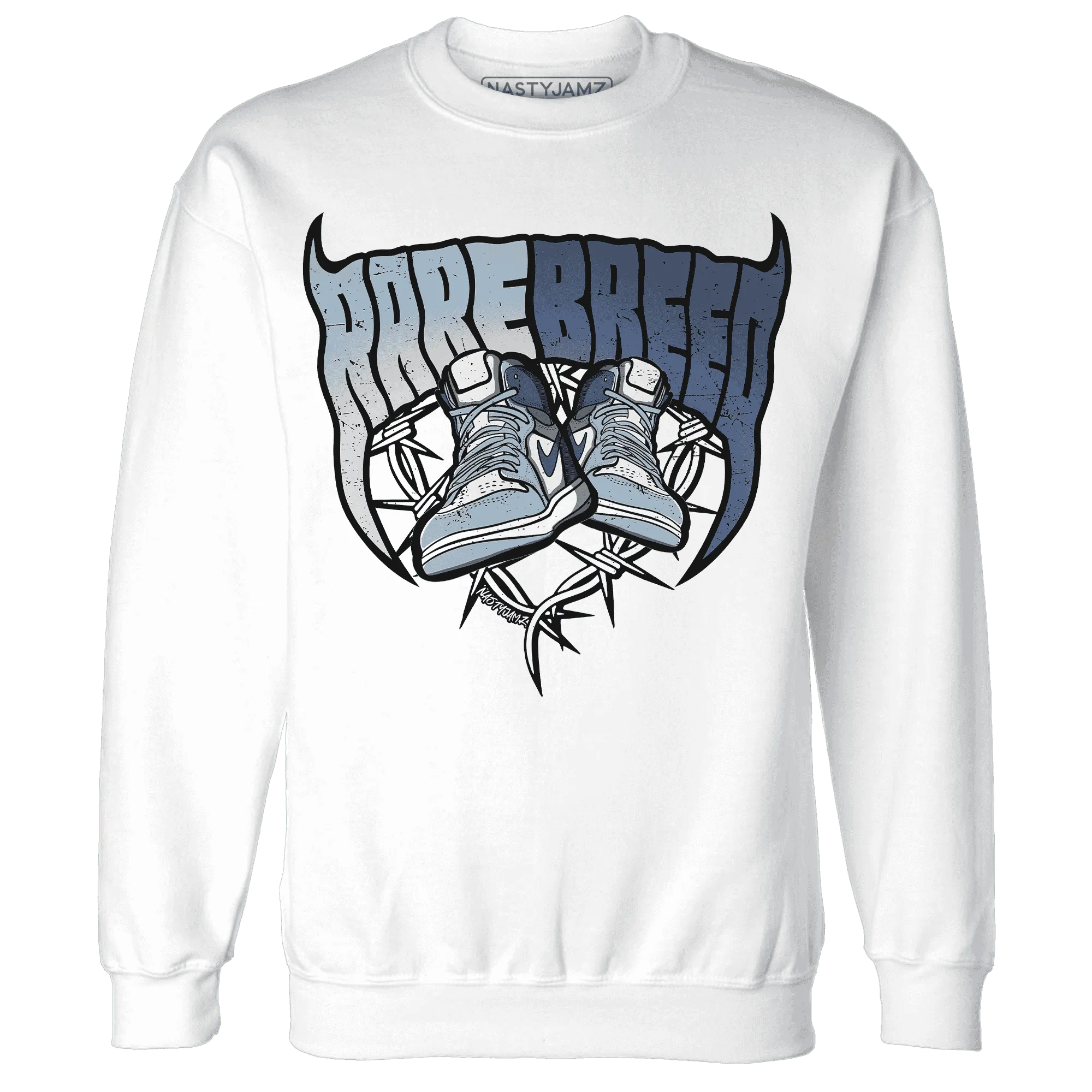 Mid-Diffused-Blue-Grey-1s-Sweatshirt-Match-Rare-Breed-Sneaker