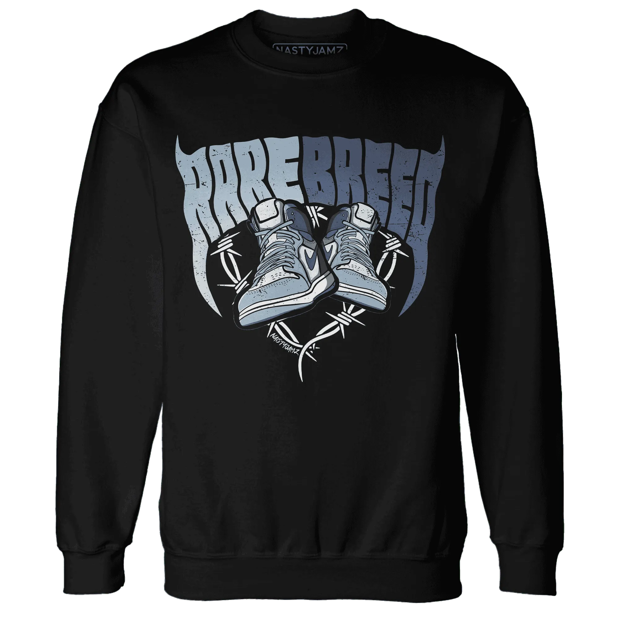 Mid-Diffused-Blue-Grey-1s-Sweatshirt-Match-Rare-Breed-Sneaker