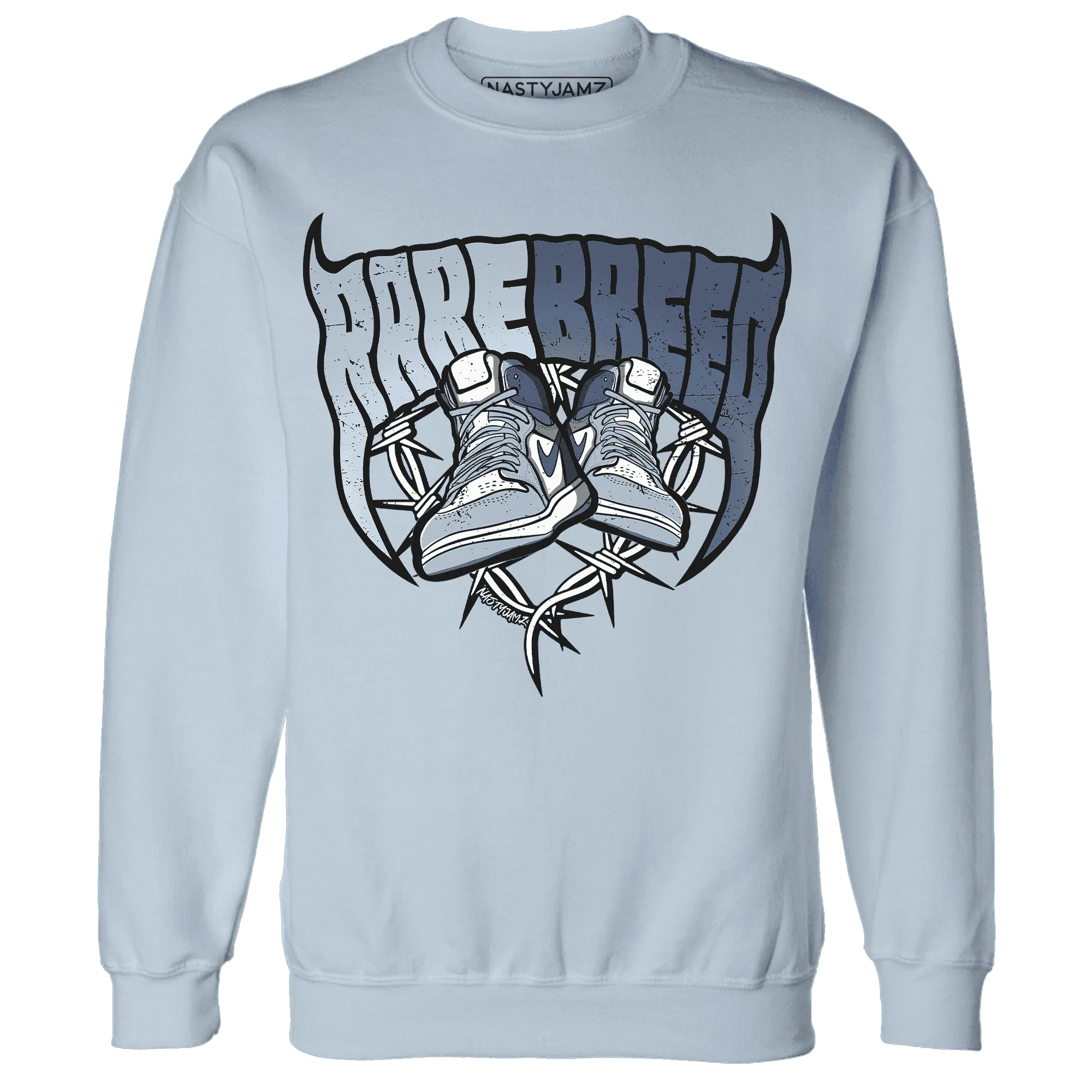 Mid-Diffused-Blue-Grey-1s-Sweatshirt-Match-Rare-Breed-Sneaker