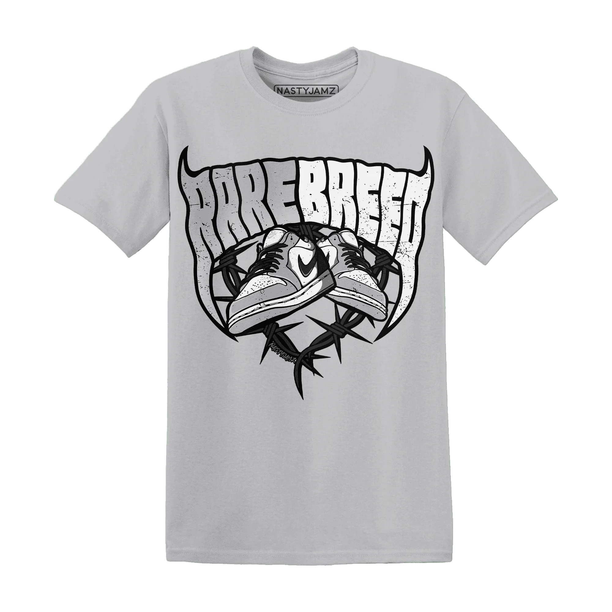 Wolf-Grey-1s-T-Shirt-Match-Rare-Breed-Sneaker