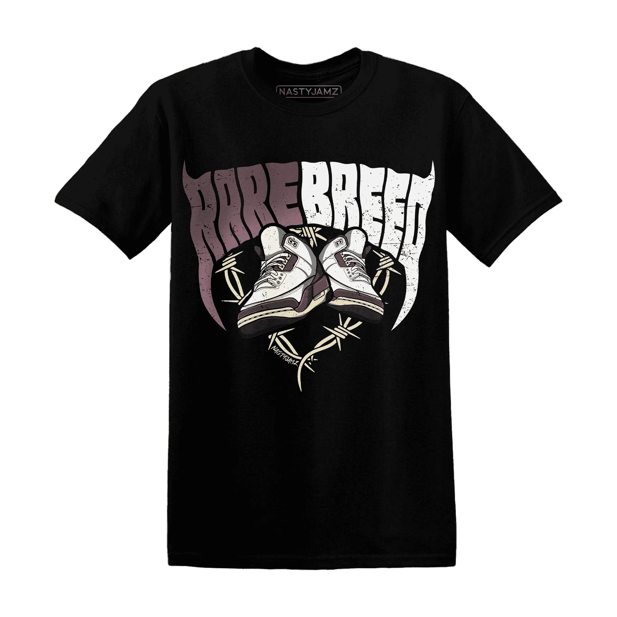 NastyJamz-Burgundy-Crush-3s-T-Shirt-Match-Rare-Breed-Sneaker