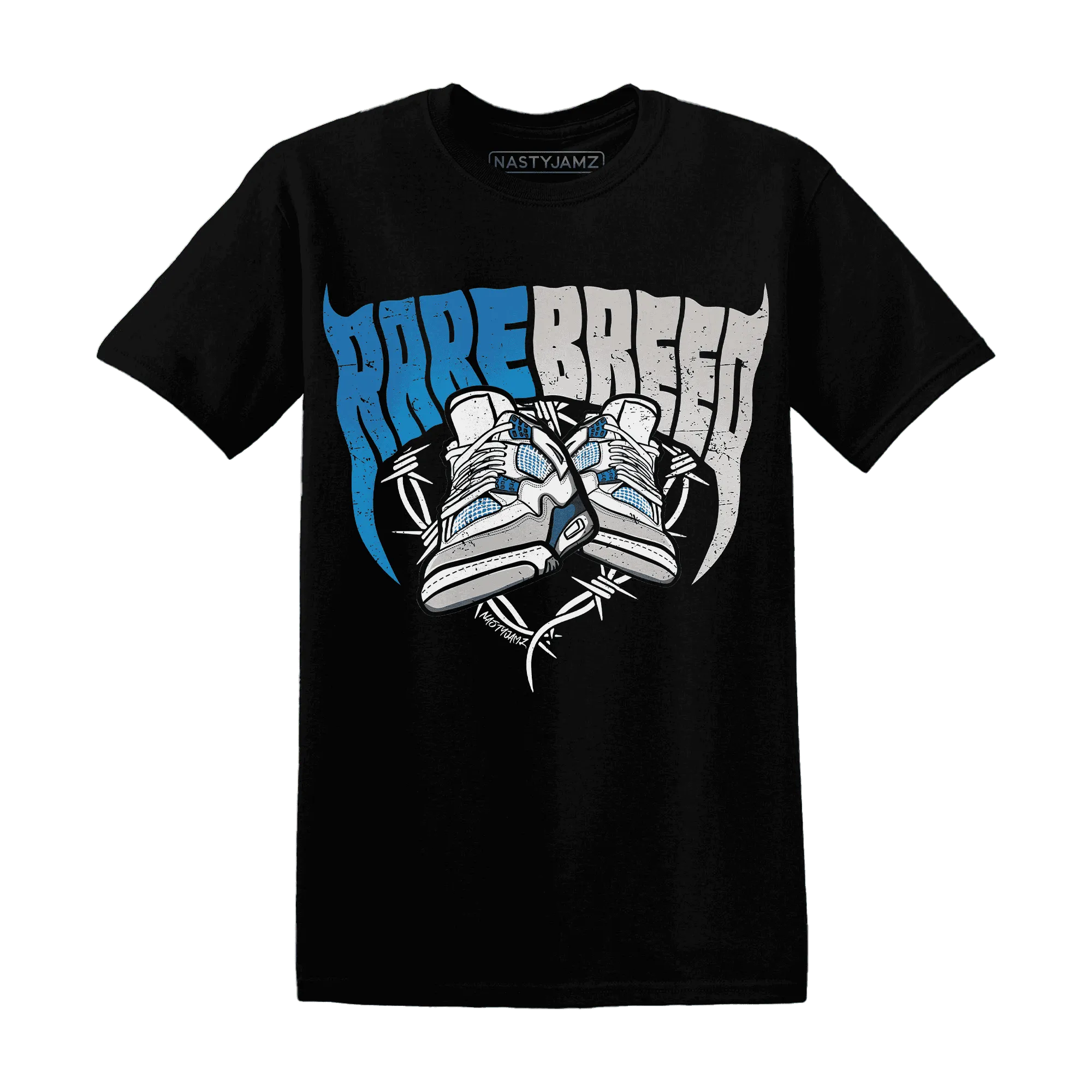 Industrial-Blue-4s-T-Shirt-Match-Rare-Breed-Sneaker