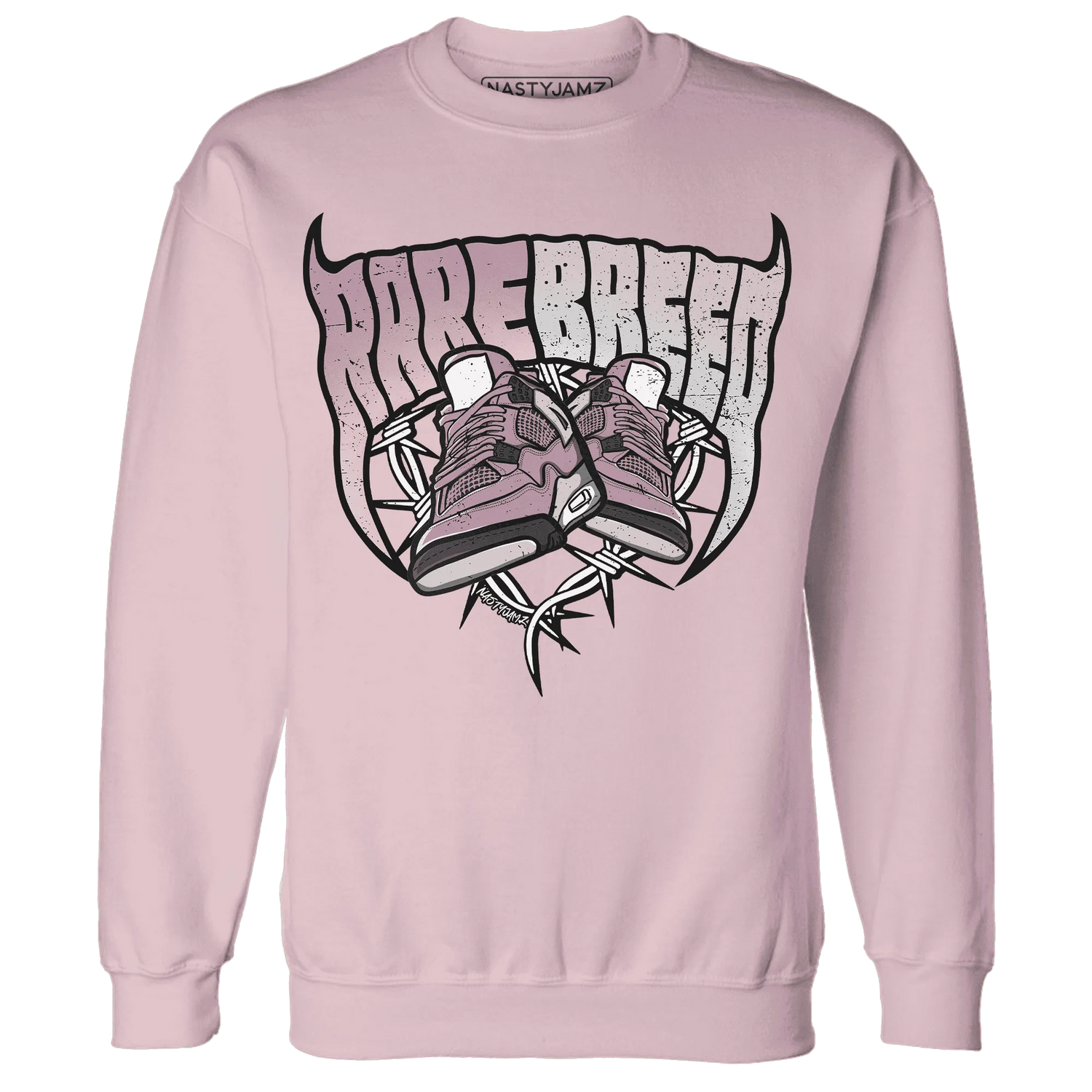 Orchid-Neutral-Grey-Black-White-4s-NastyJamz-Sweatshirt-Match-Rare-Breed-Sneaker