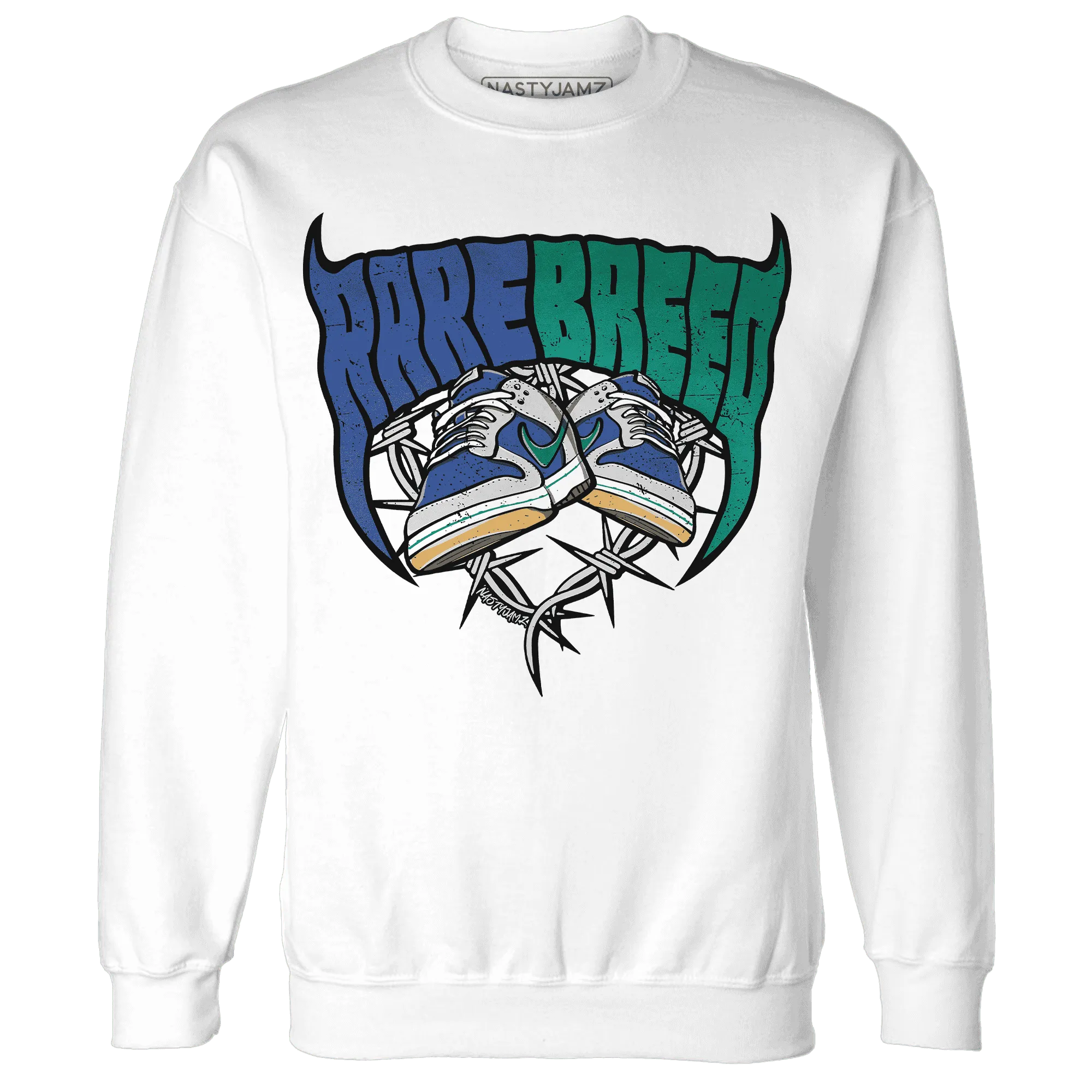 Dunk-Hyper-Royal-Malachite-NastyJamz-Sweatshirt-Match-Rare-Breed-Sneaker