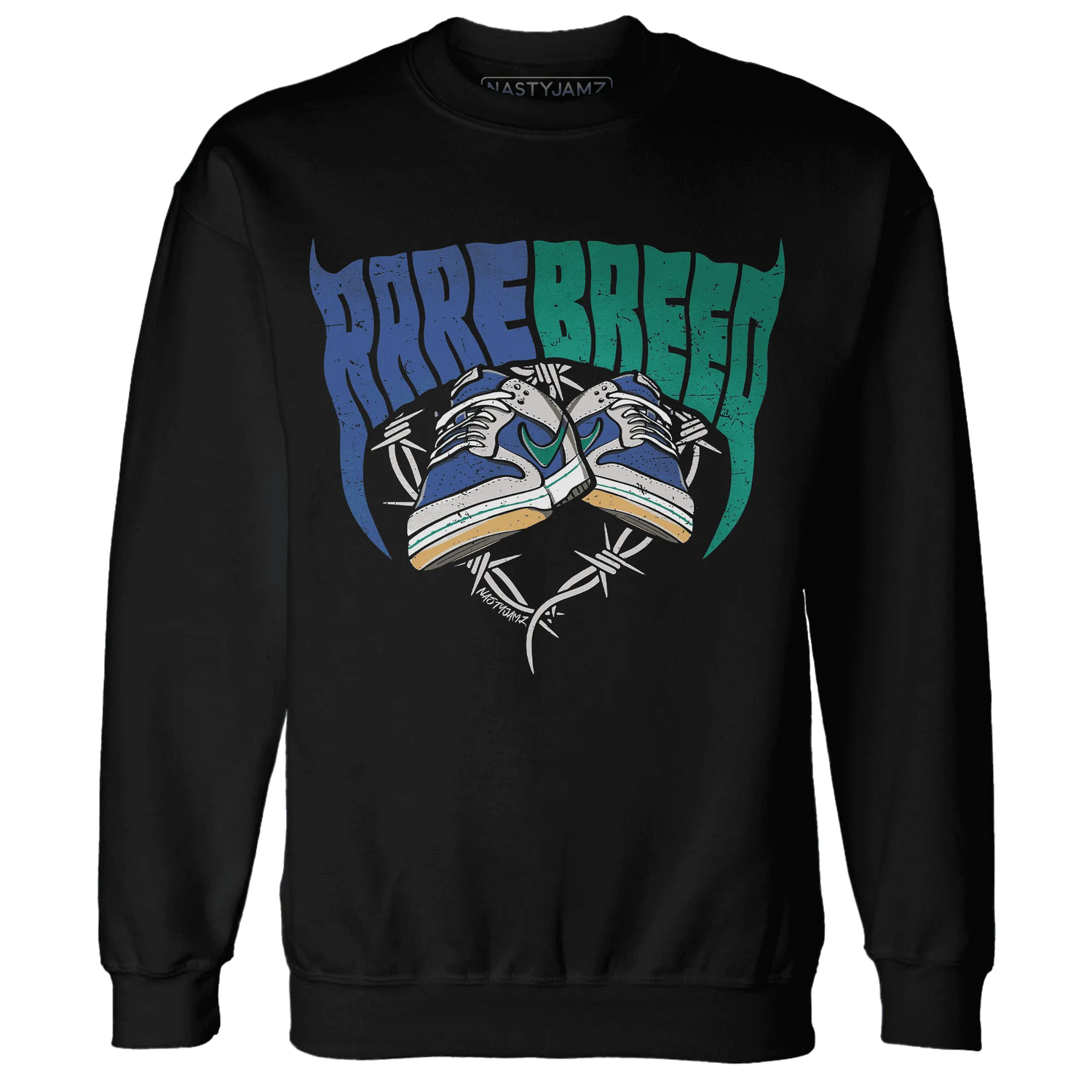 Dunk-Hyper-Royal-Malachite-NastyJamz-Sweatshirt-Match-Rare-Breed-Sneaker