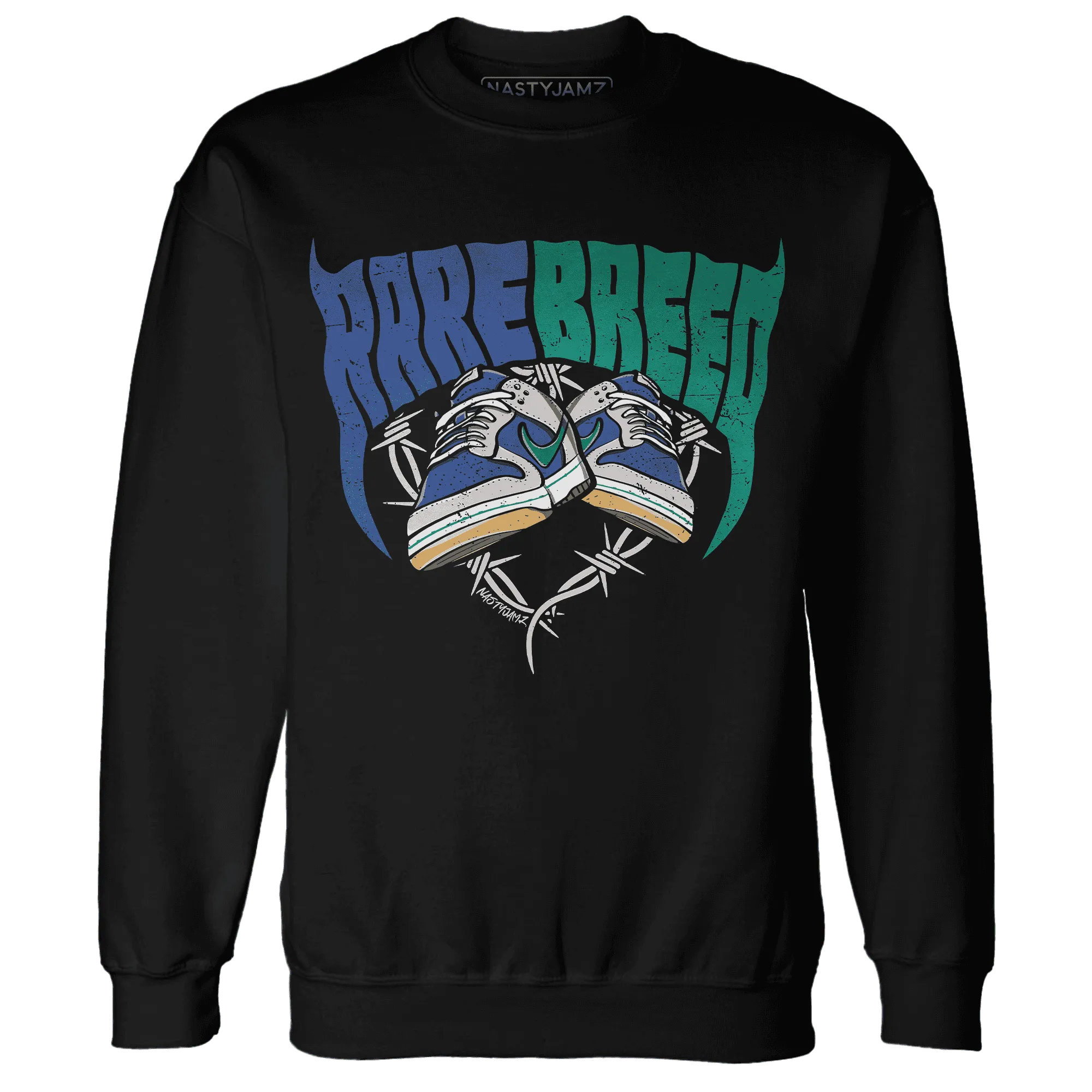 Dunk-Hyper-Royal-Malachite-NastyJamz-Sweatshirt-Match-Rare-Breed-Sneaker