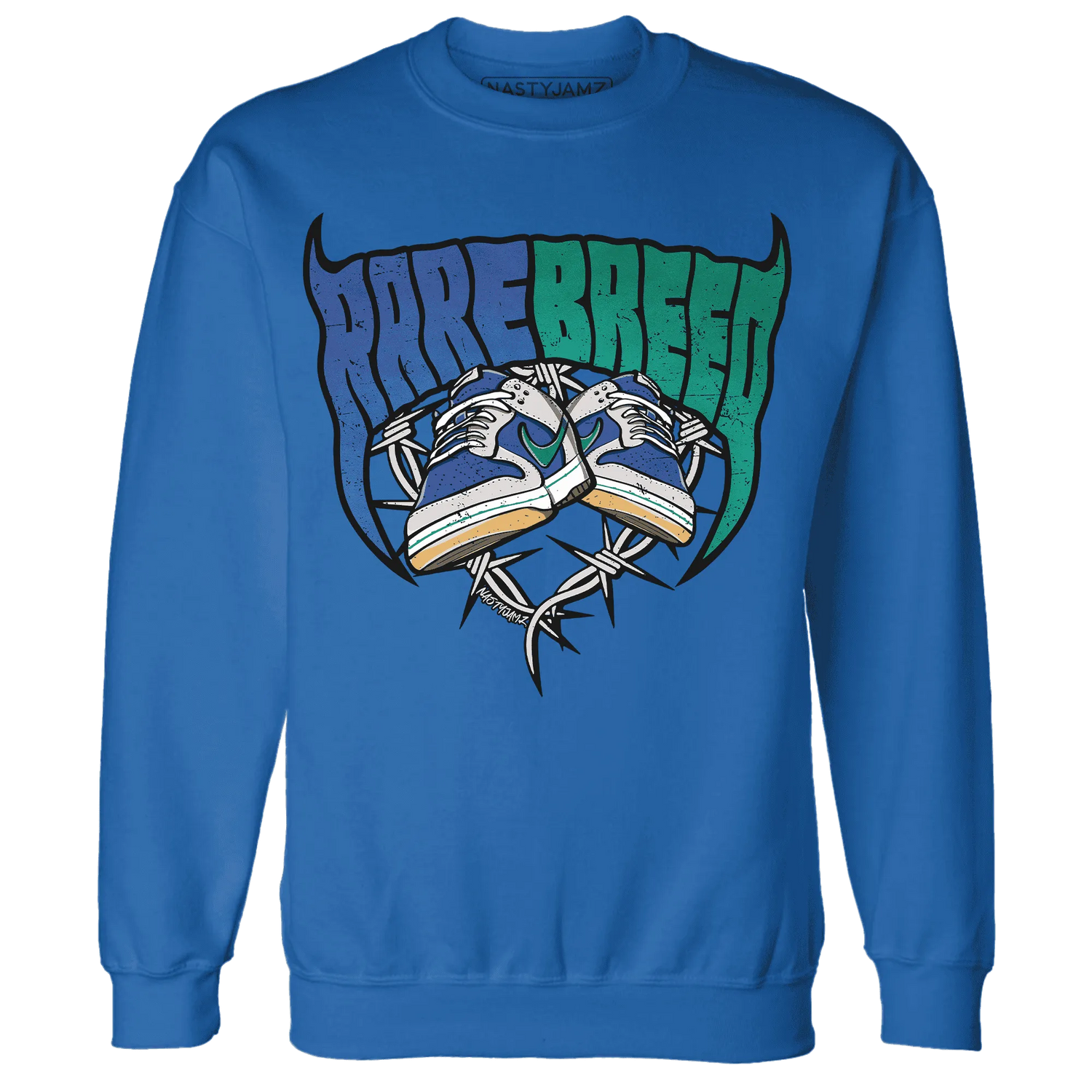 Dunk-Hyper-Royal-Malachite-NastyJamz-Sweatshirt-Match-Rare-Breed-Sneaker