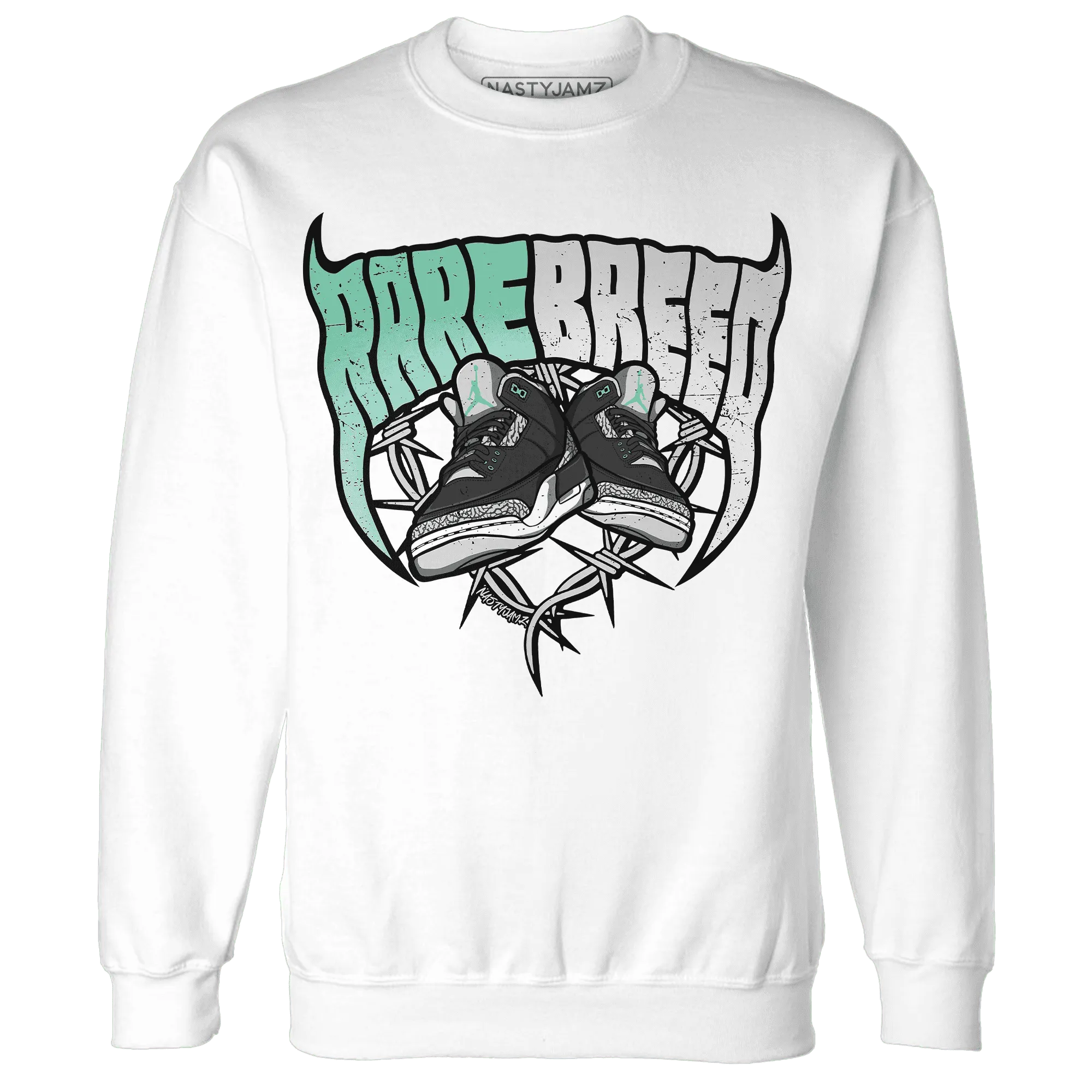 Green-Glow-3s-Sweatshirt-Match-Rare-Breed-Sneaker