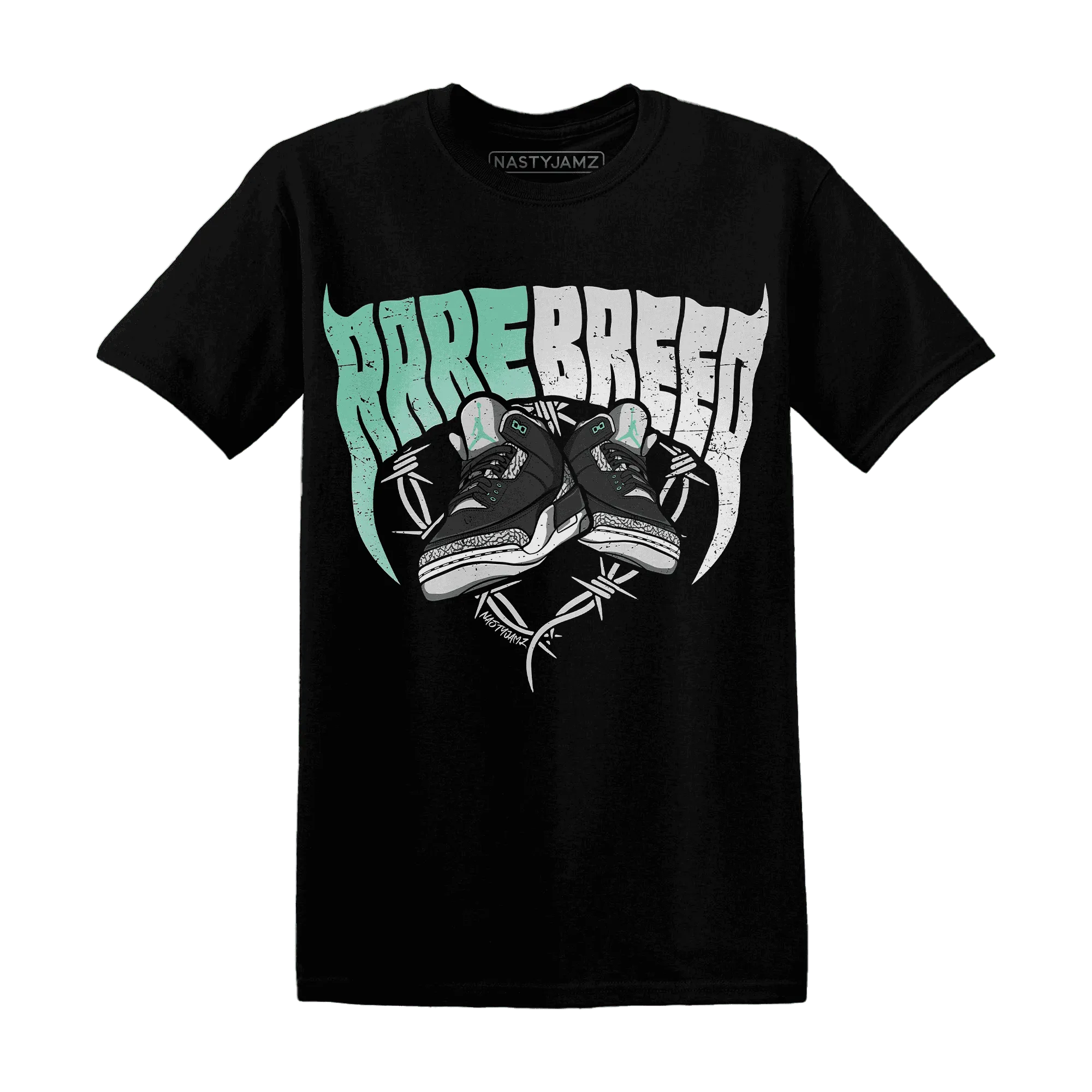 Green-Glow-3s-T-Shirt-Match-Rare-Breed-Sneaker
