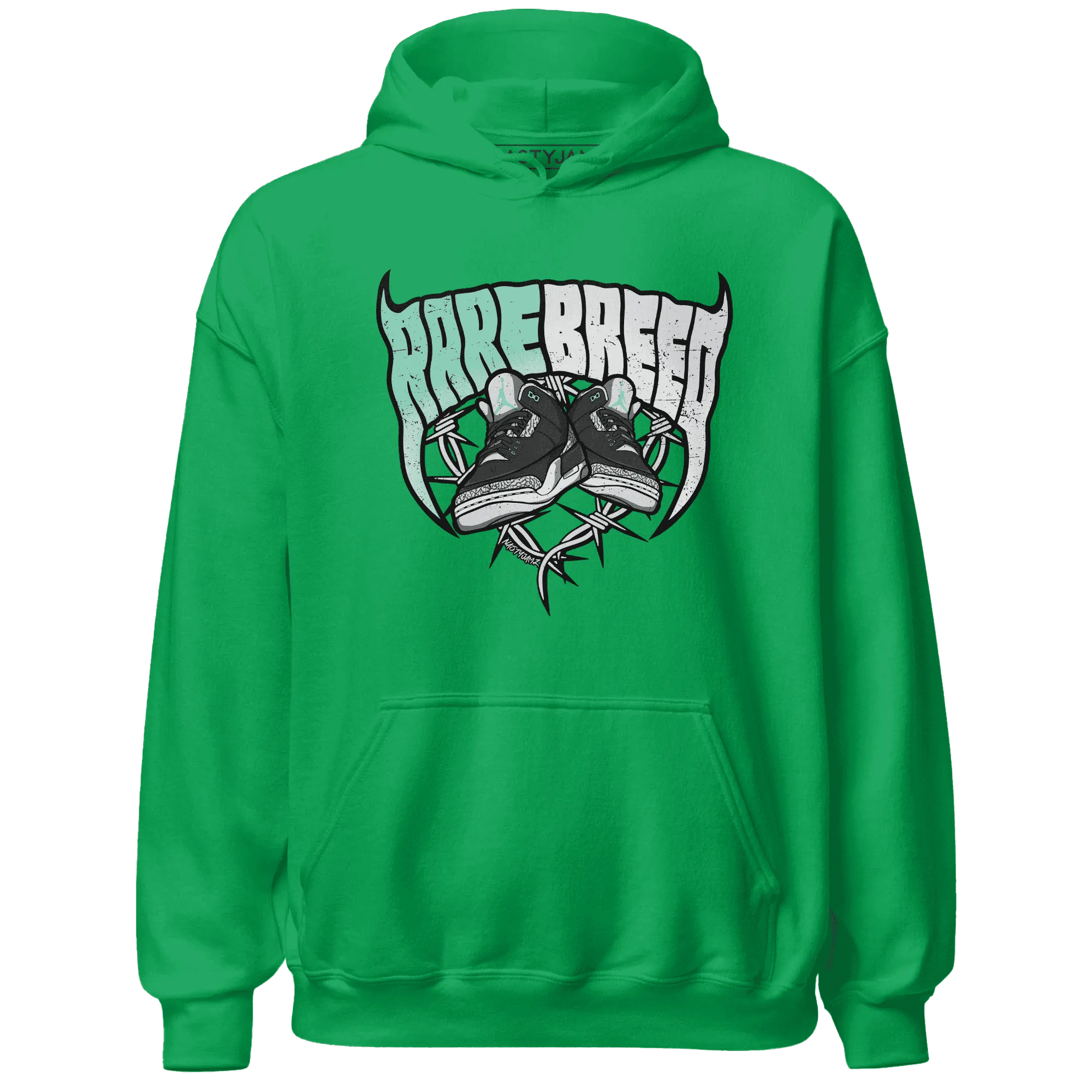Green-Glow-3s-Hoodie-Match-Rare-Breed-Sneaker