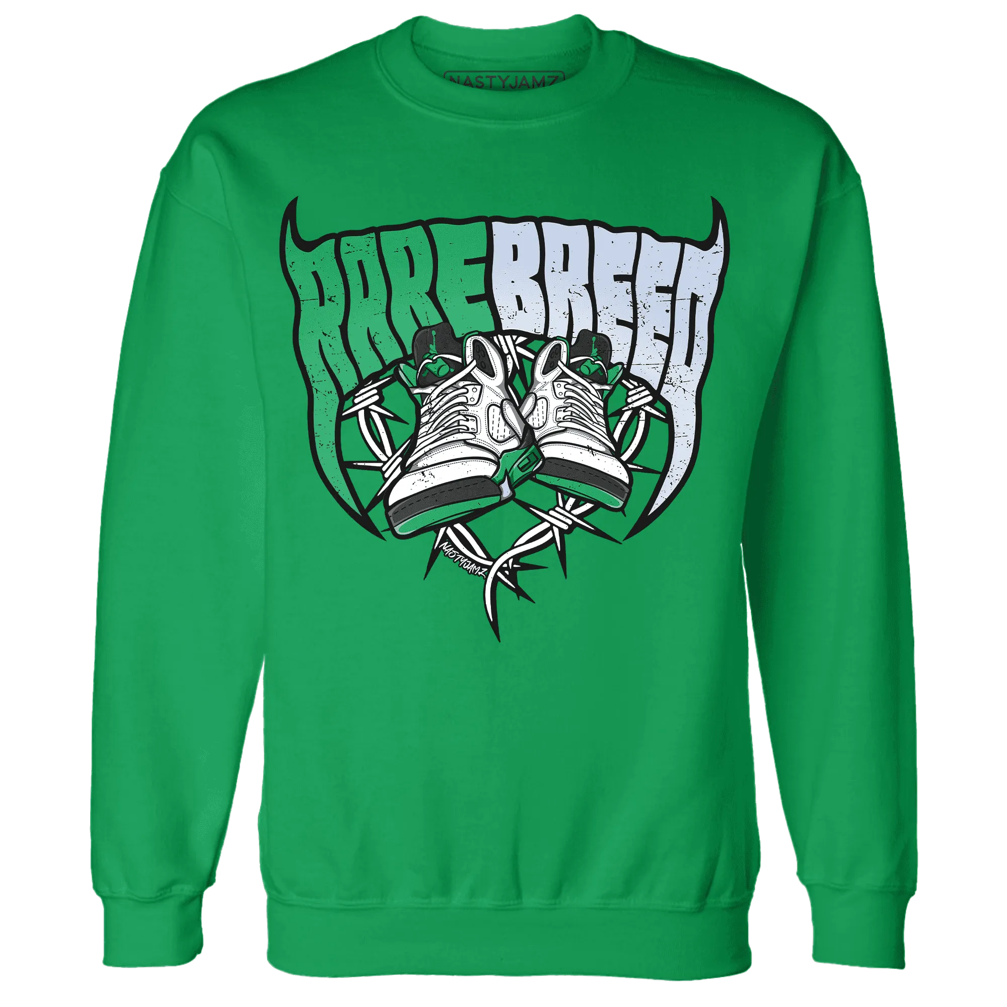 Lucky-Green-5s-Sweatshirt-Match-Rare-Breed-Sneaker
