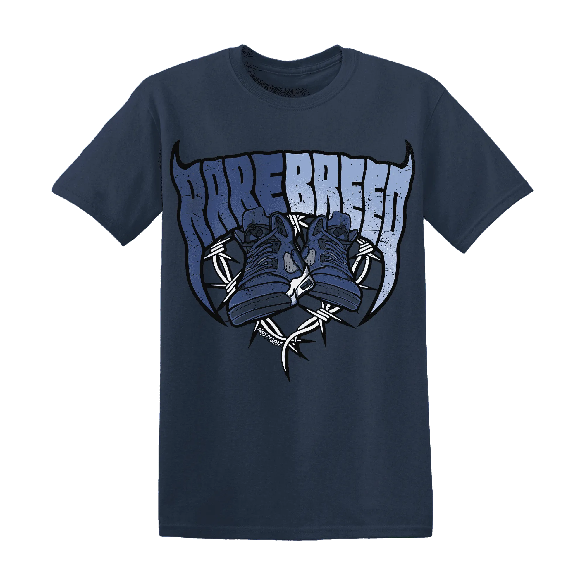 Midnight-Navy-5s-T-Shirt-Match-Rare-Breed-Sneaker