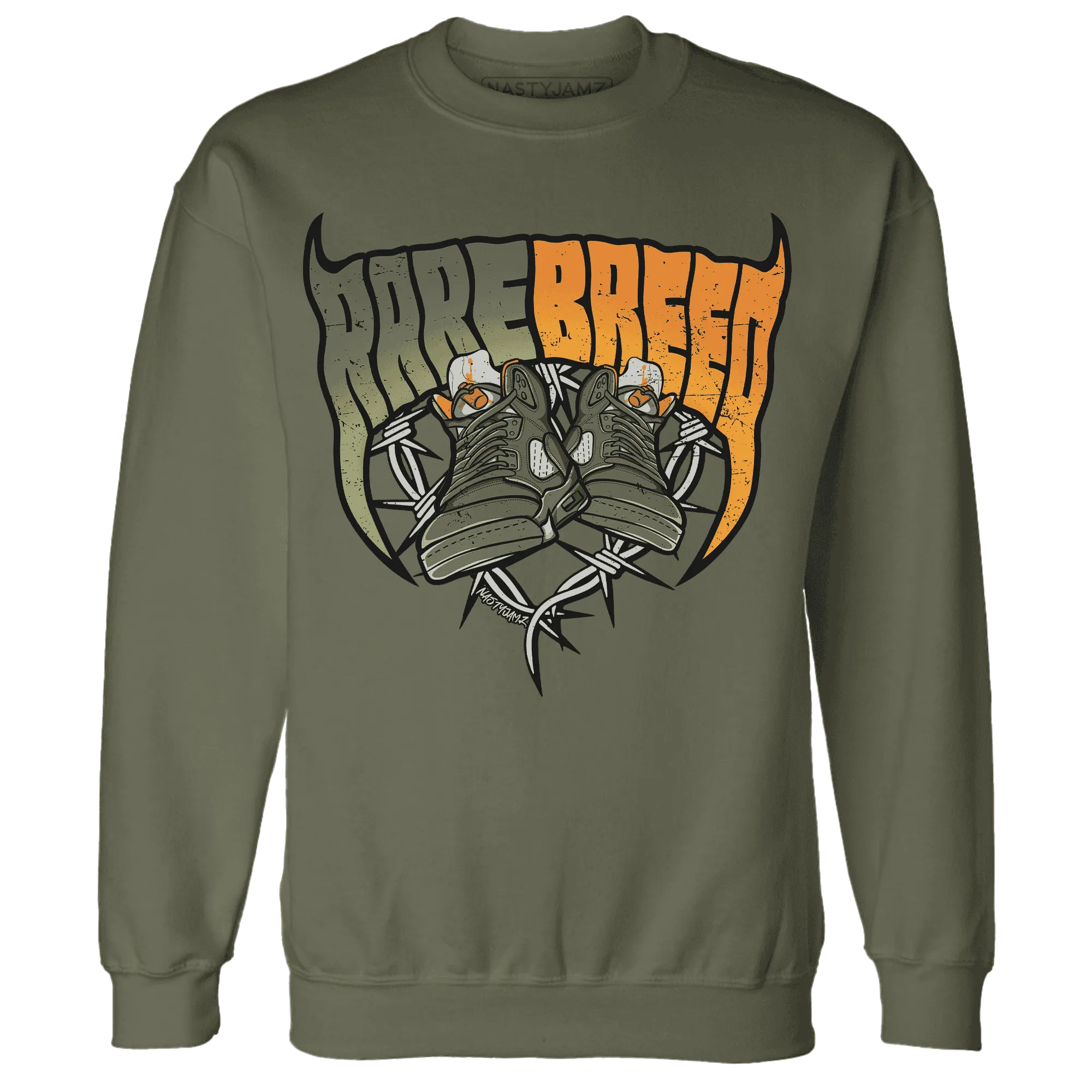 Olive-5s-Sweatshirt-Match-Rare-Breed-Sneaker