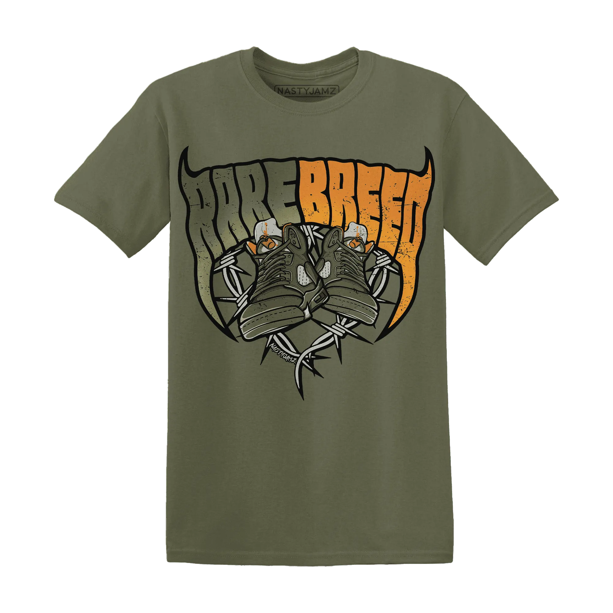 Olive-5s-T-Shirt-Match-Rare-Breed-Sneaker