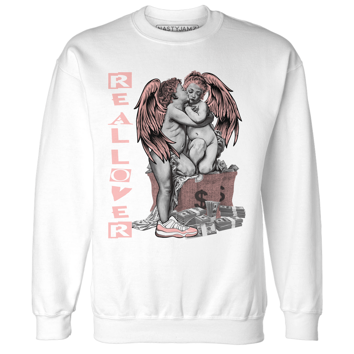 Low Legend Pink 11s Sweatshirt Match Real Lover Angel - NastyJamz